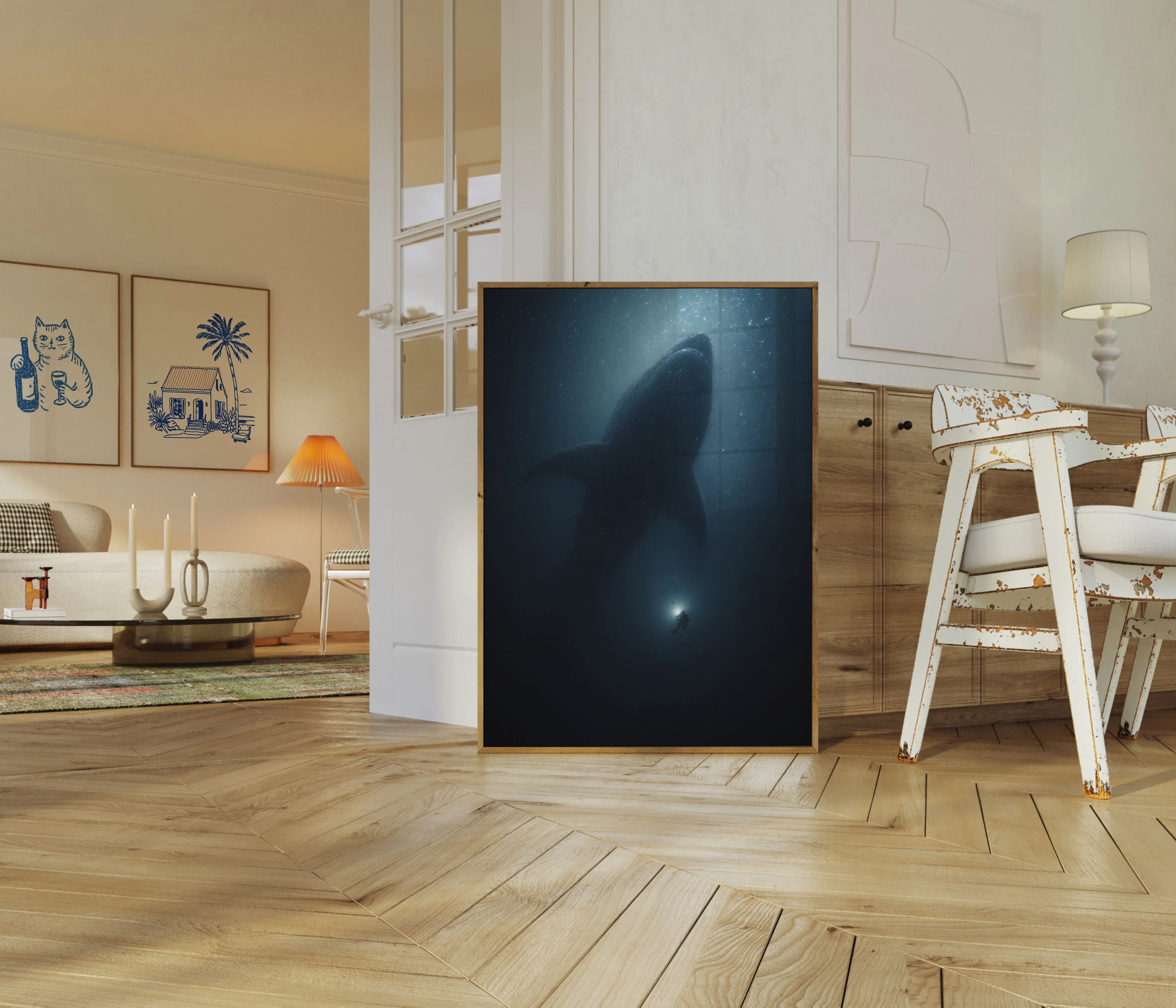 Depths of Darkness Shark Poster - Image 5