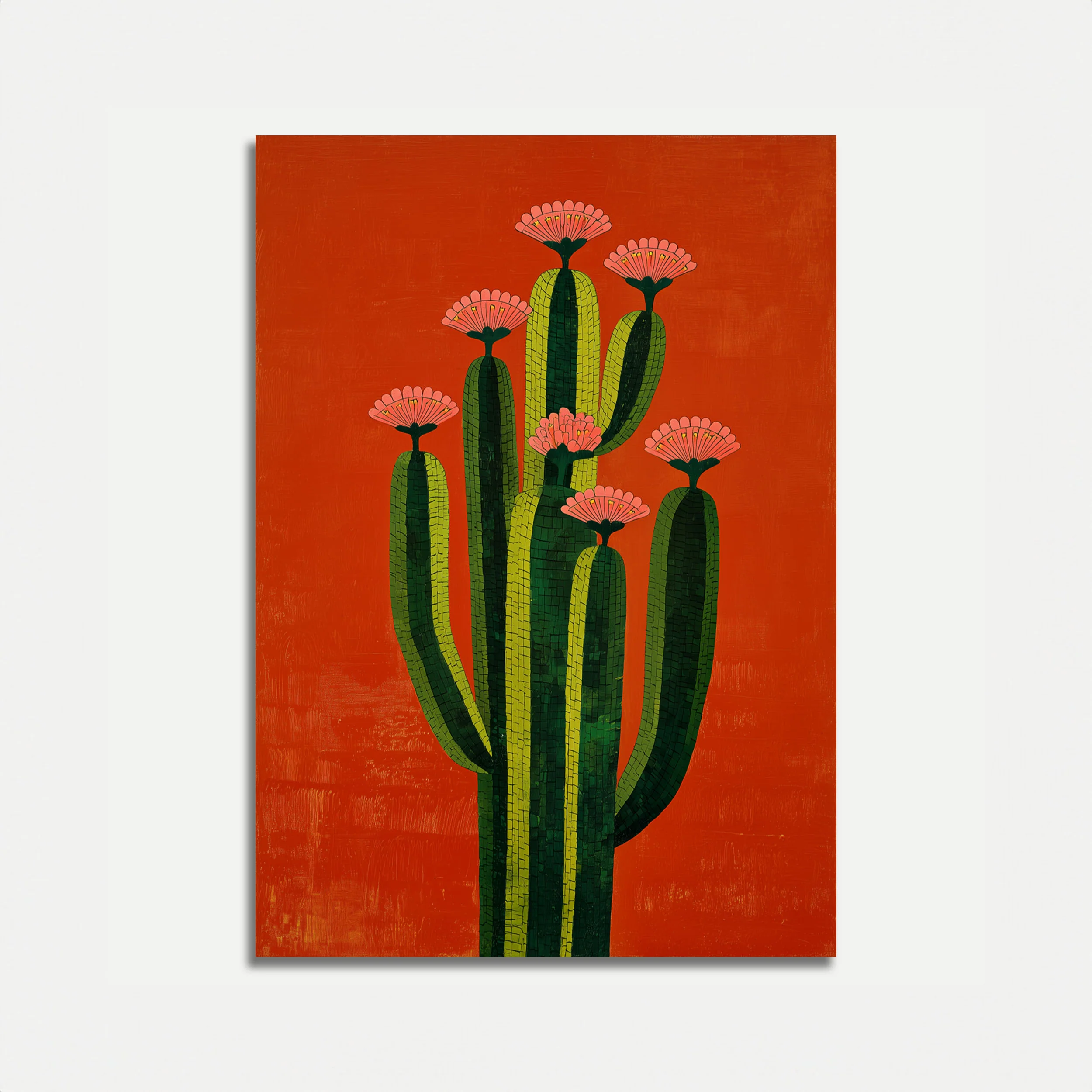 Desert Cactus Blooms Poster