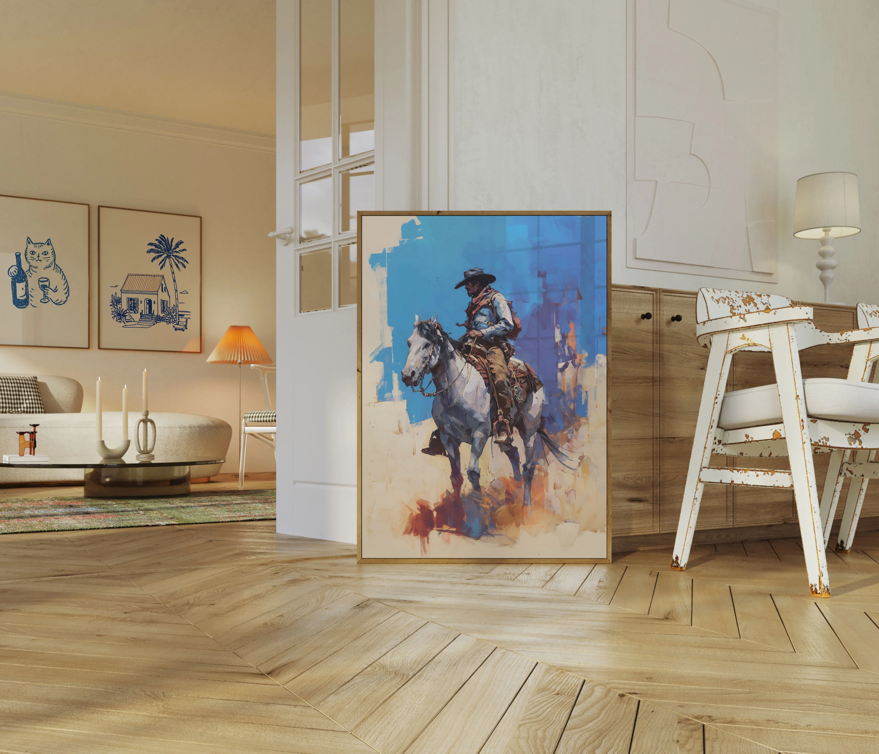 Desert Cowboy Riding Poster - Image 5