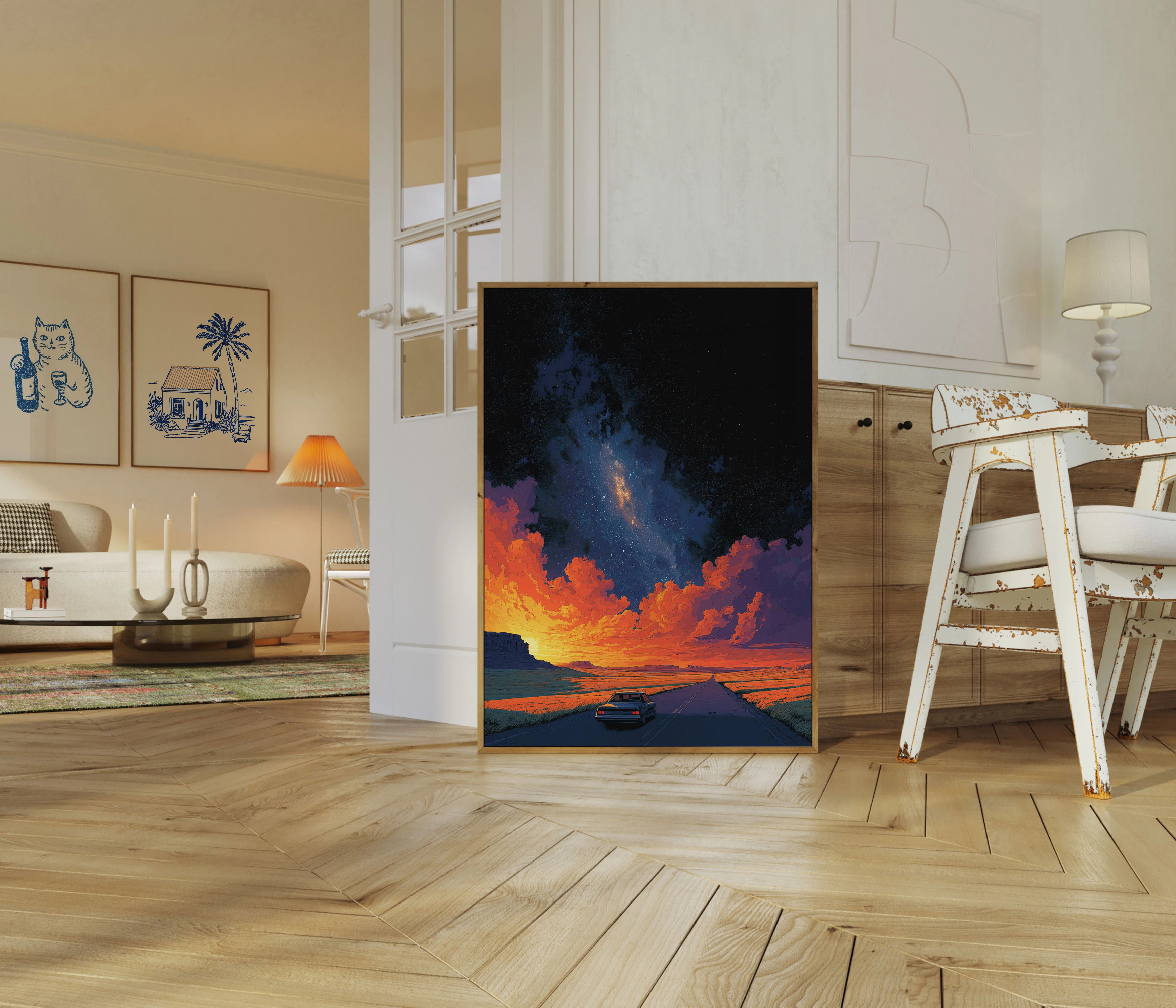 Desert Highway Sunset Poster - Image 5