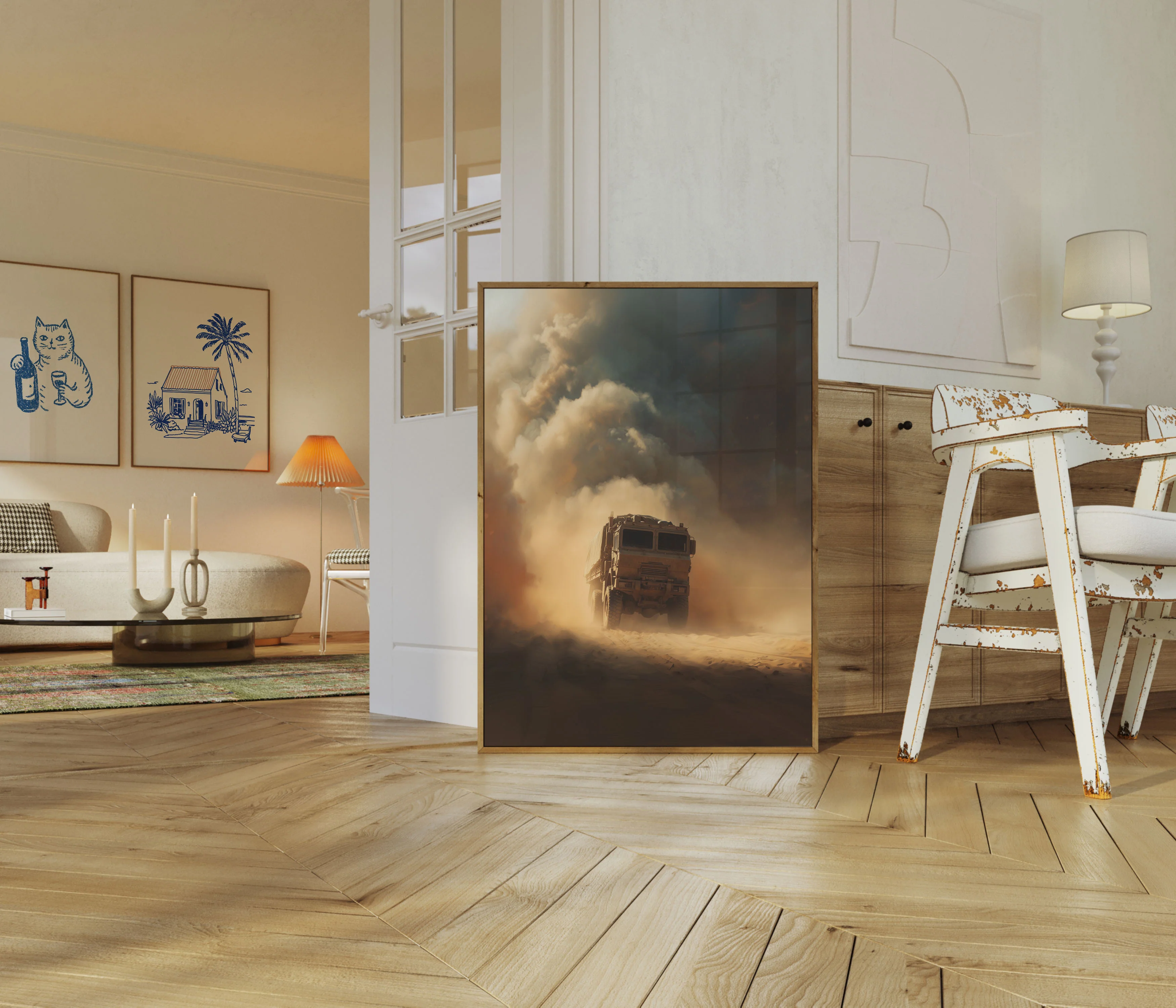 Desert Military Truck Storm Poster - Image 5