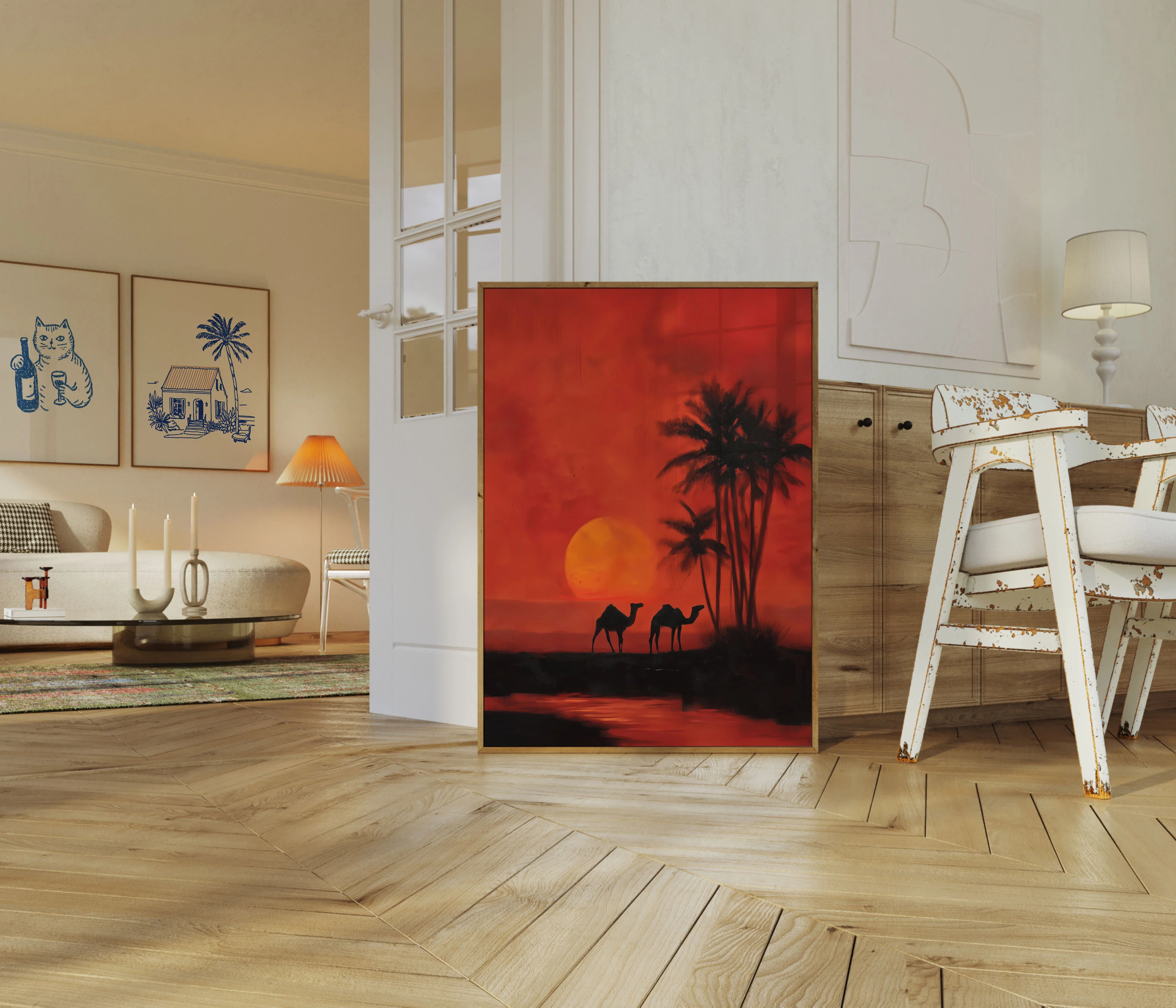 Desert Sunset Camel Poster - Image 5
