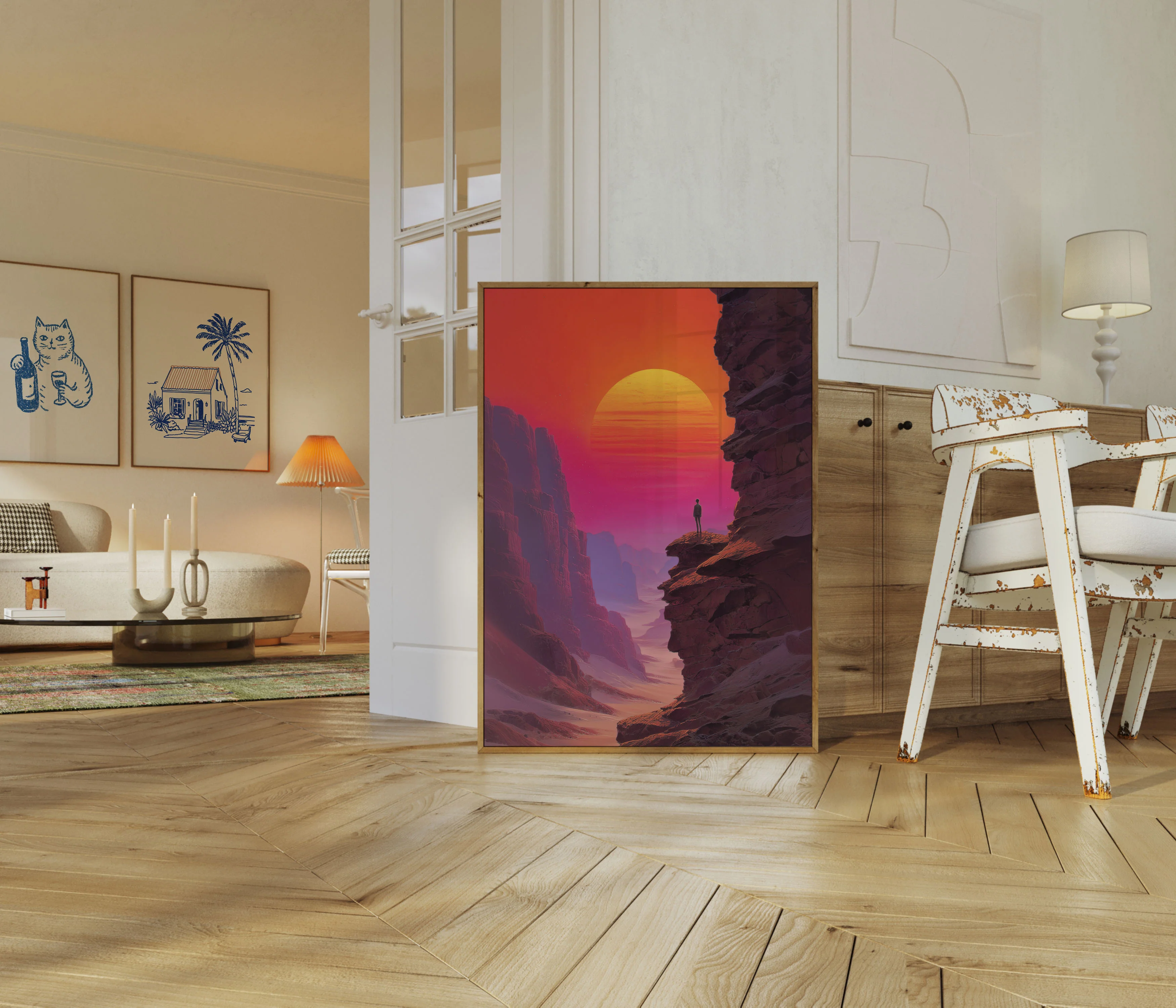 Desert Sunset Canyon Solitude Poster - Image 5