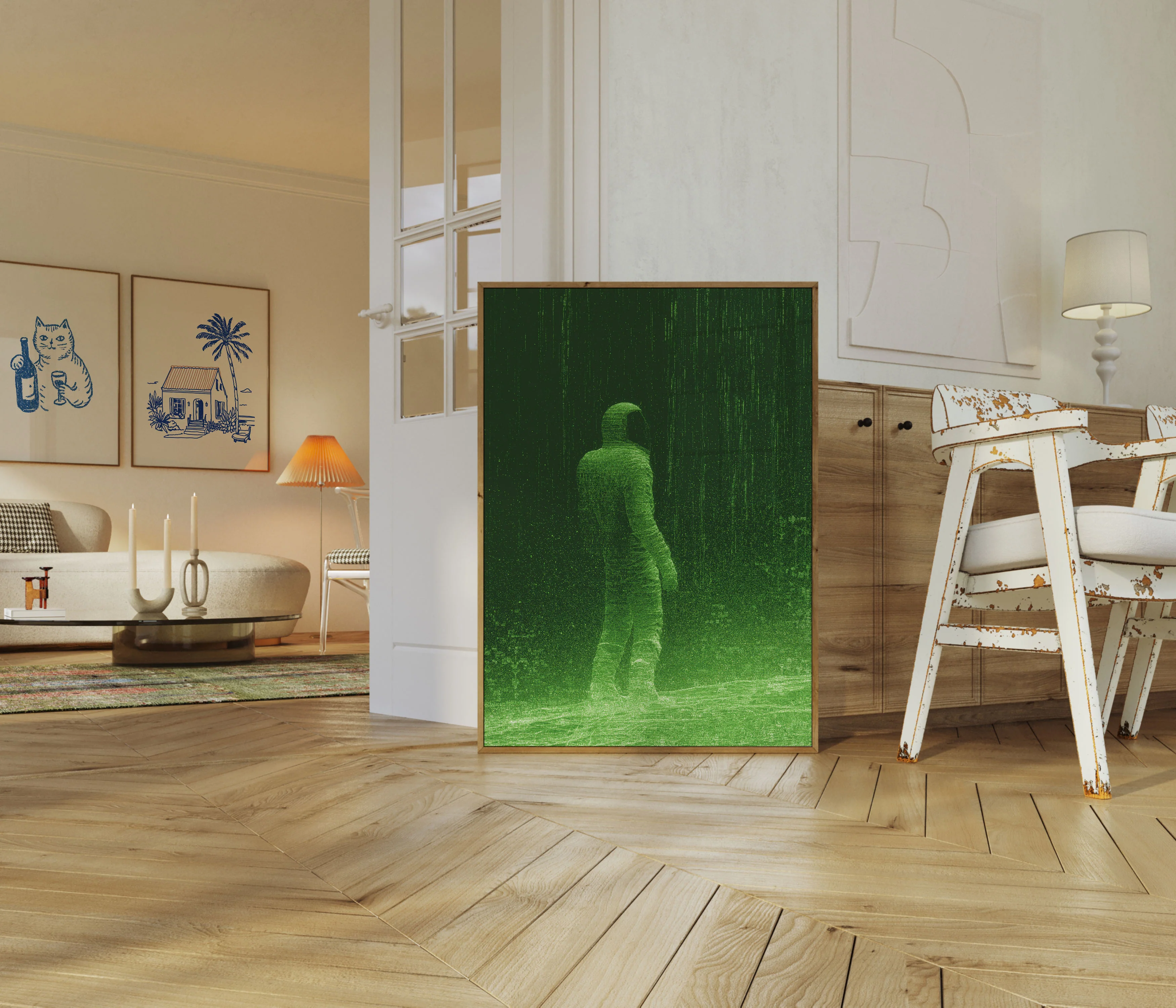 Digital Astronaut in Matrix Poster - Image 5