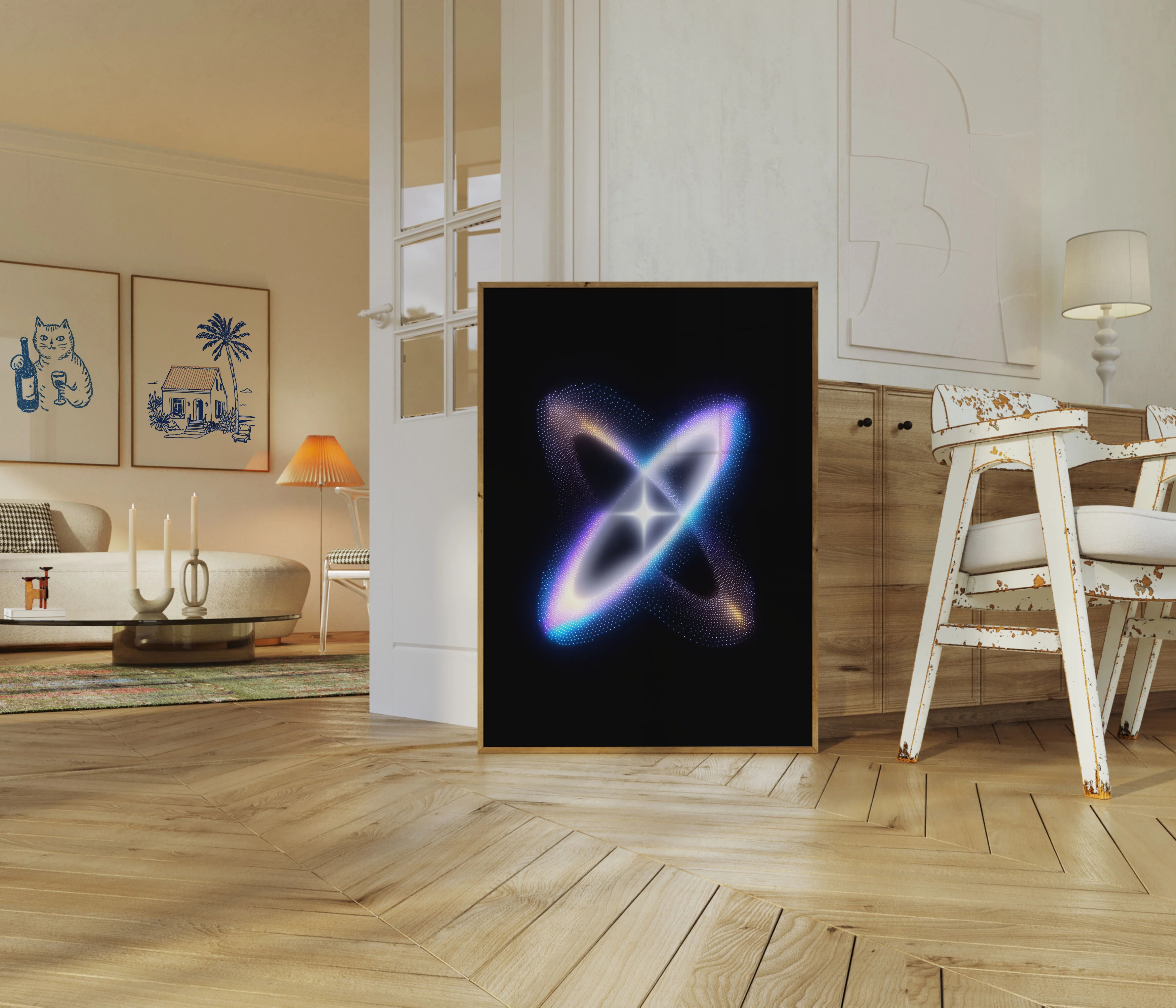 Digital Butterfly Glow Poster - Image 5