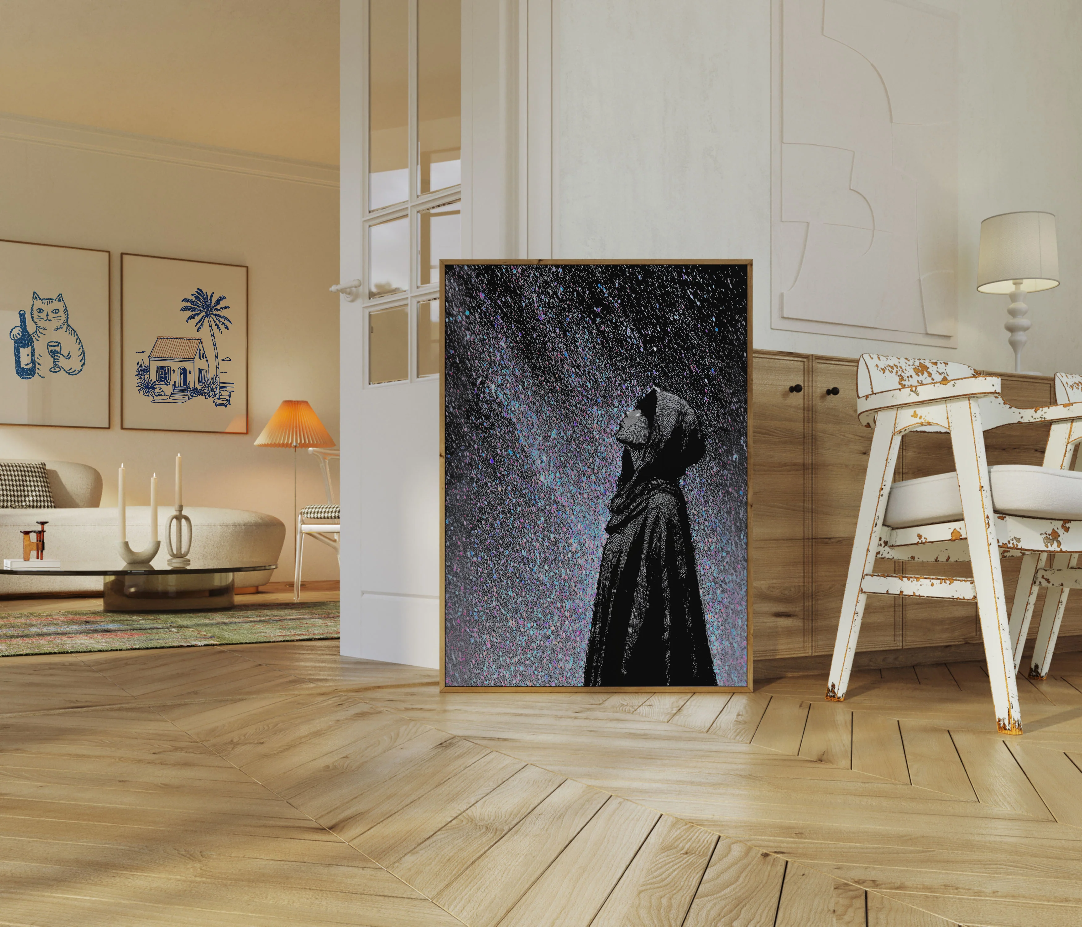 Digital Cosmic Figure Poster - Image 5