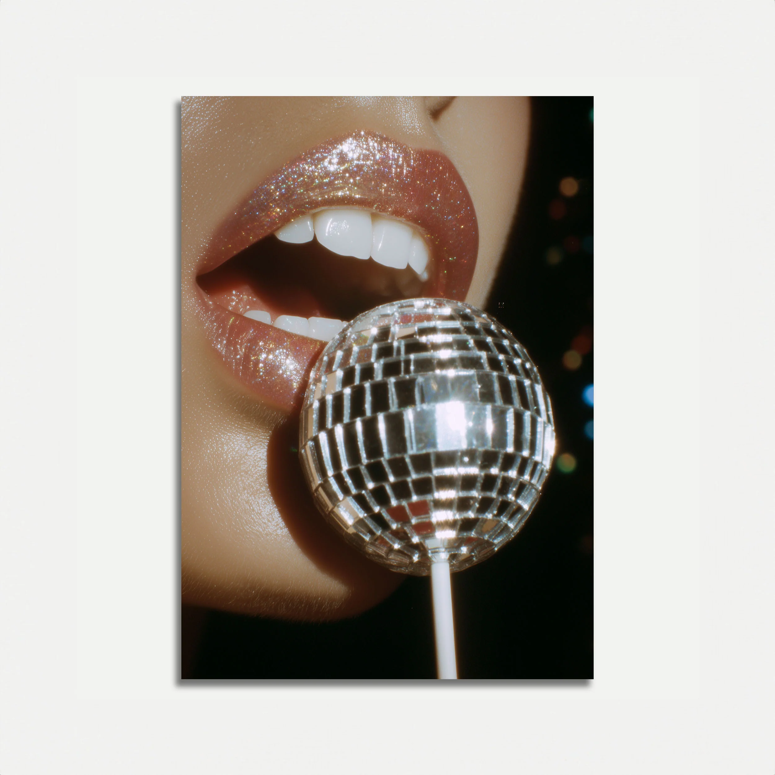 Disco Ball Glitter Glamour Poster