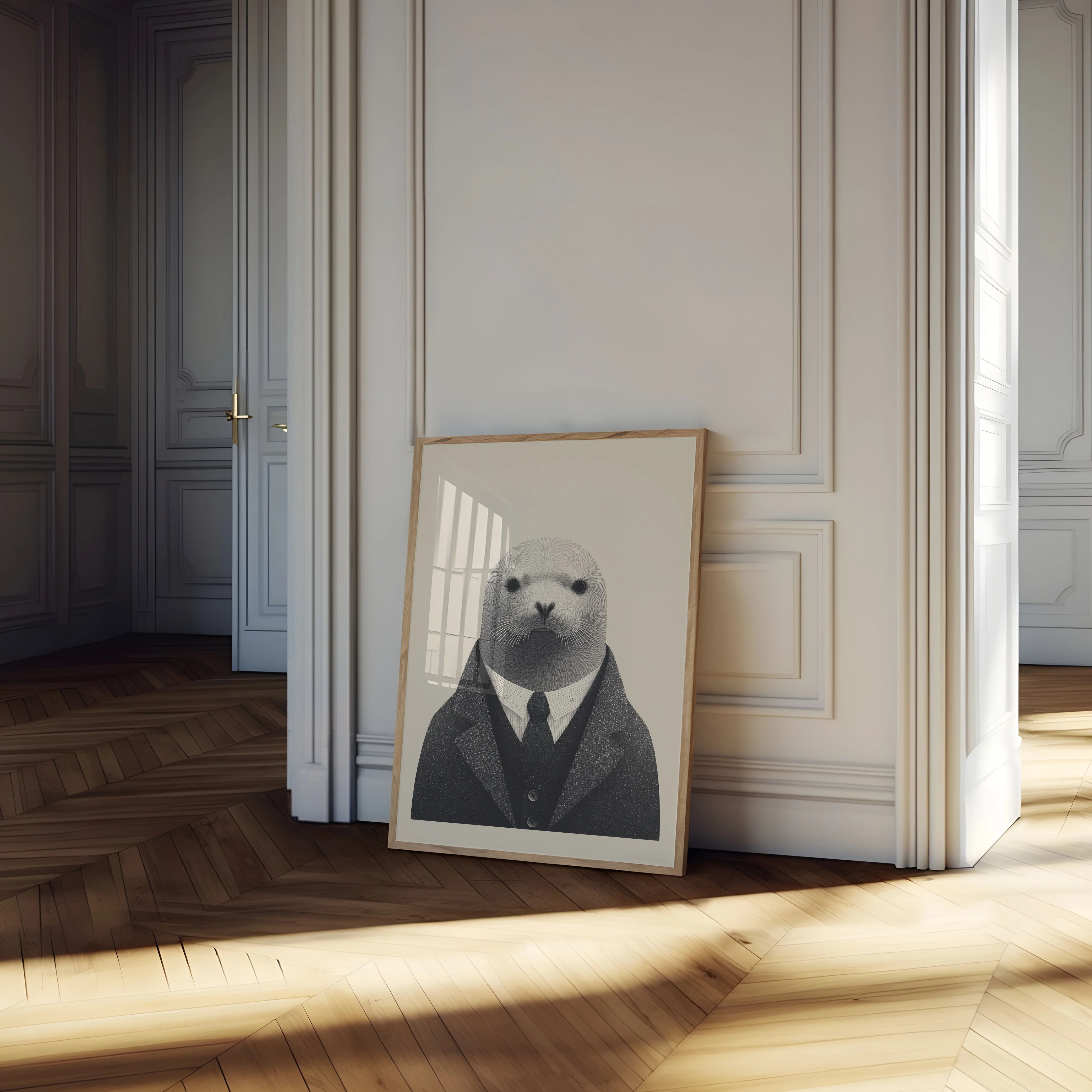 Distinguished Seal in Suit Poster - Image 4