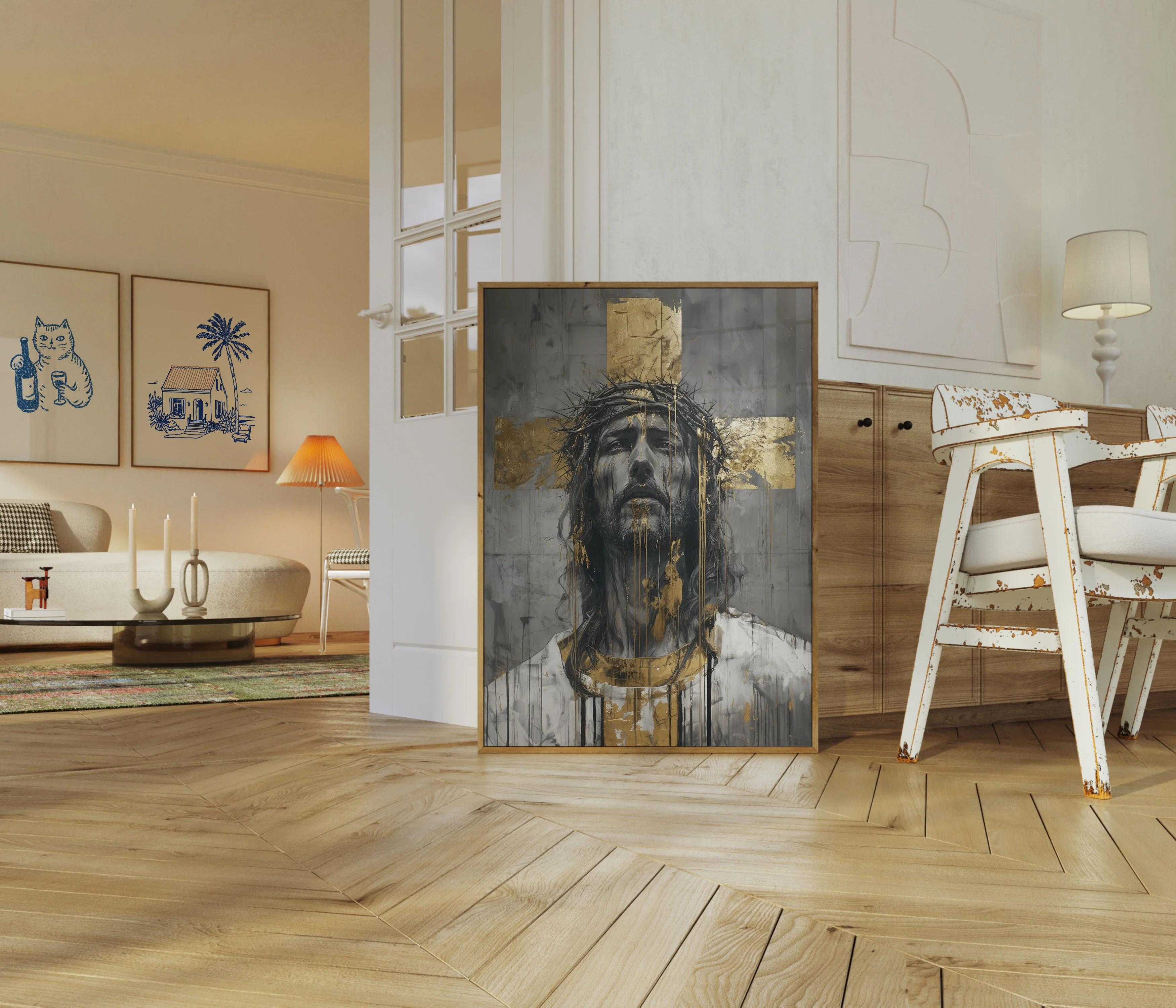 Divine Crucifixion Gold Poster - Image 5