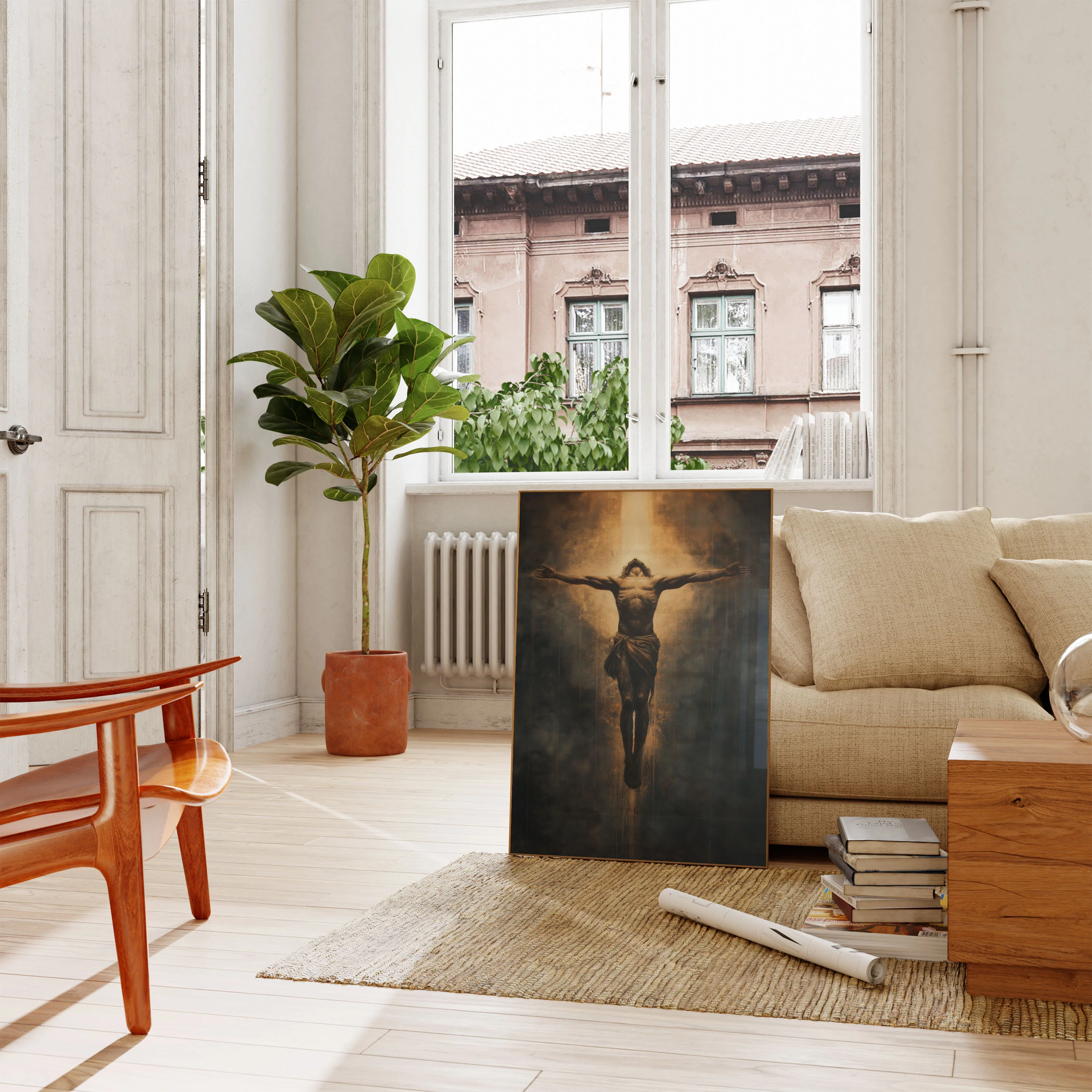 Divine Crucifixion Spiritual Poster - Image 2