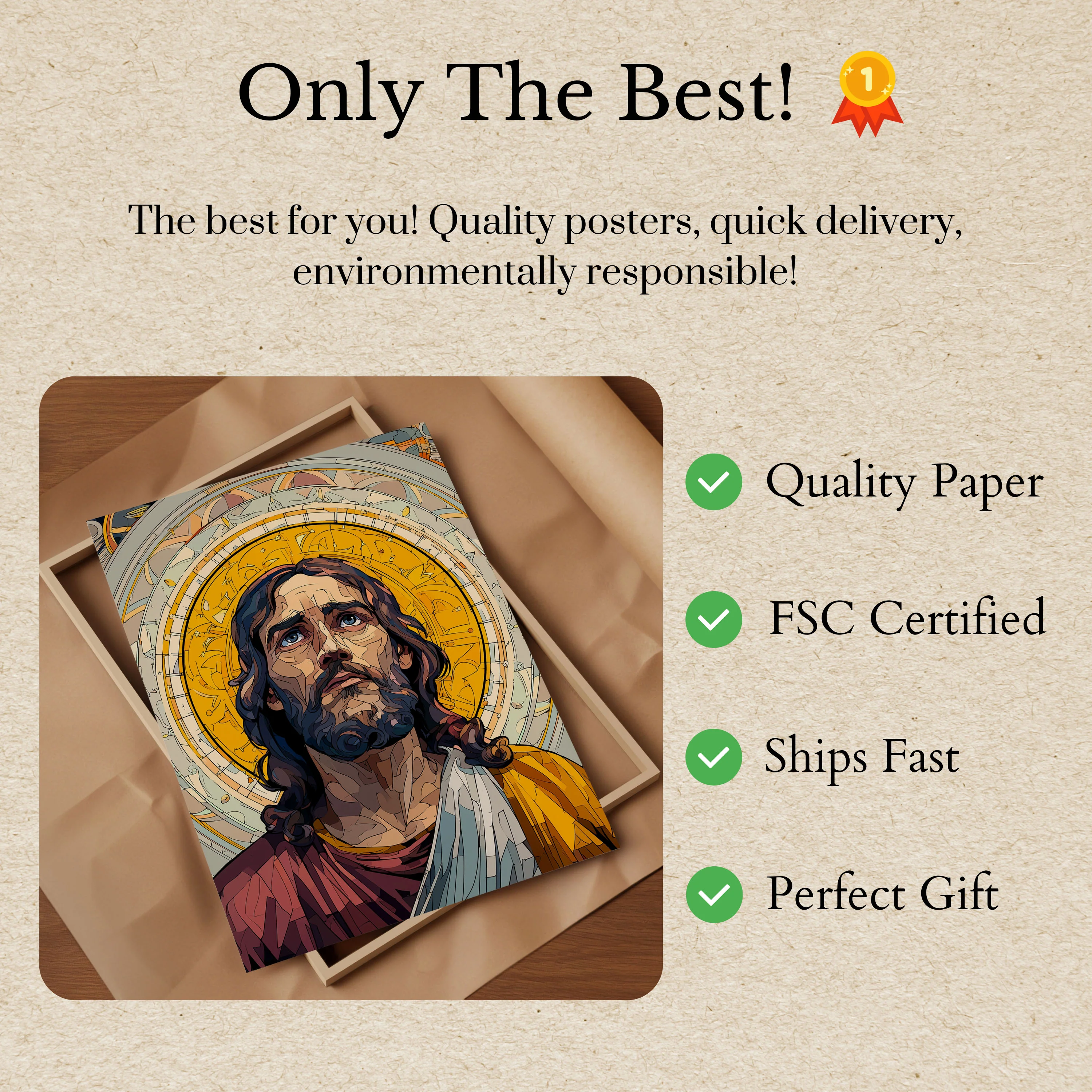 Divine Illumination Religious Poster - Image 3