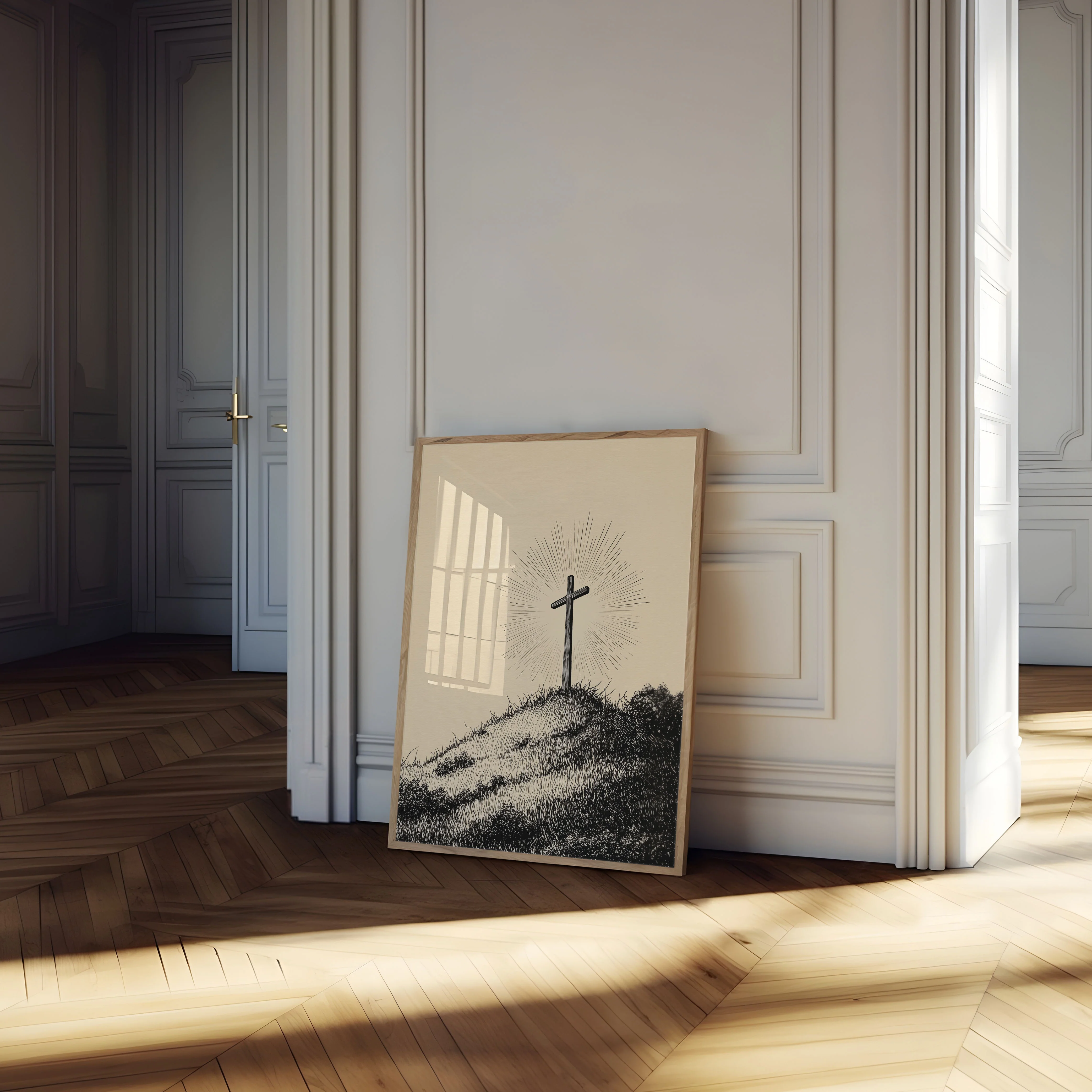 Divine Light Cross Poster - Image 4