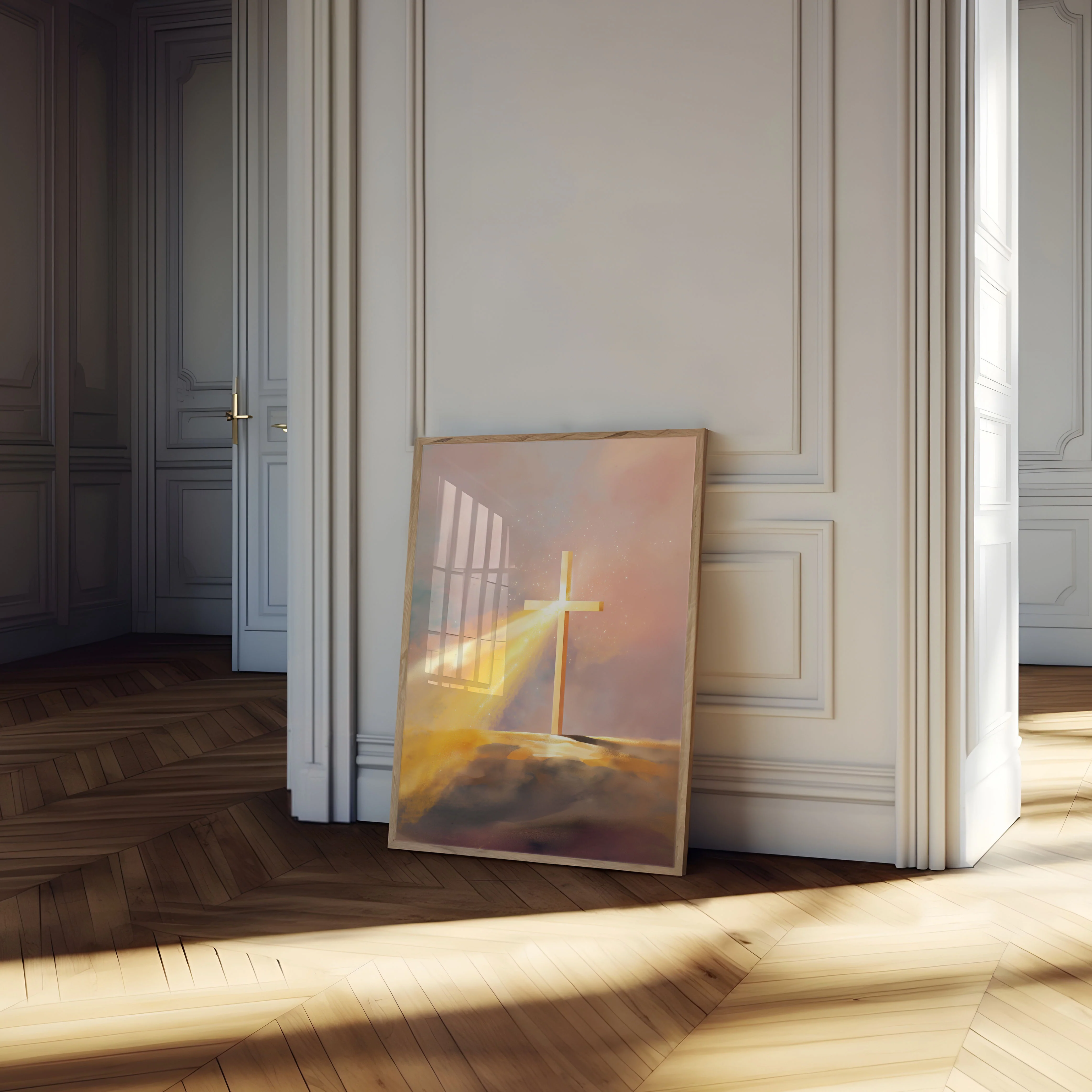Divine Light Cross Poster - Image 4
