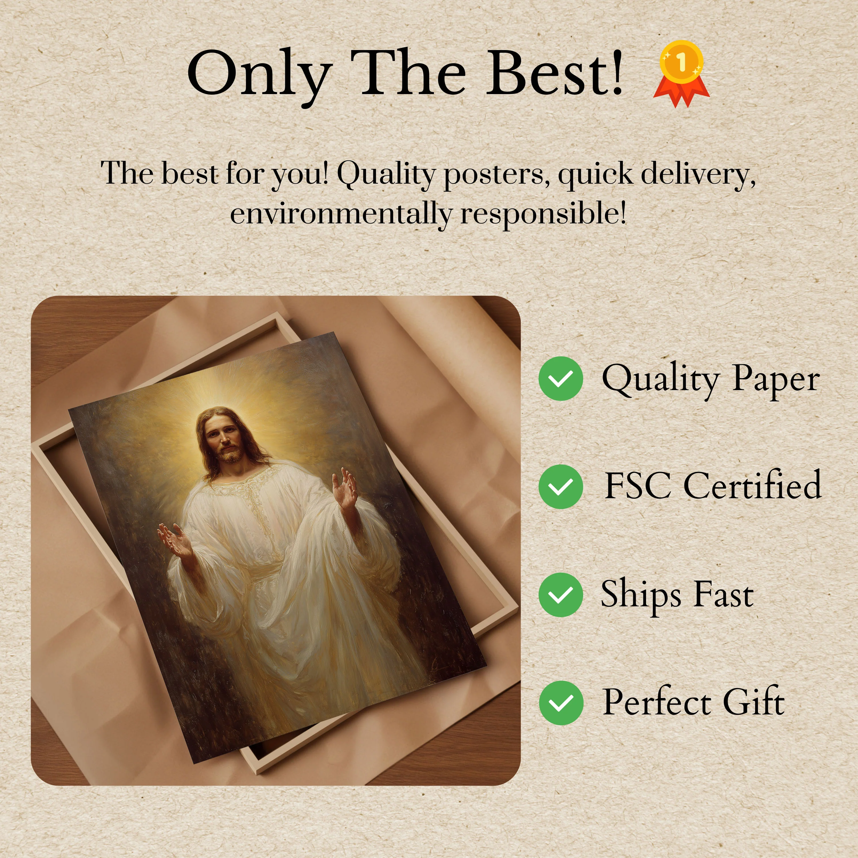Divine Light Jesus Poster - Image 3