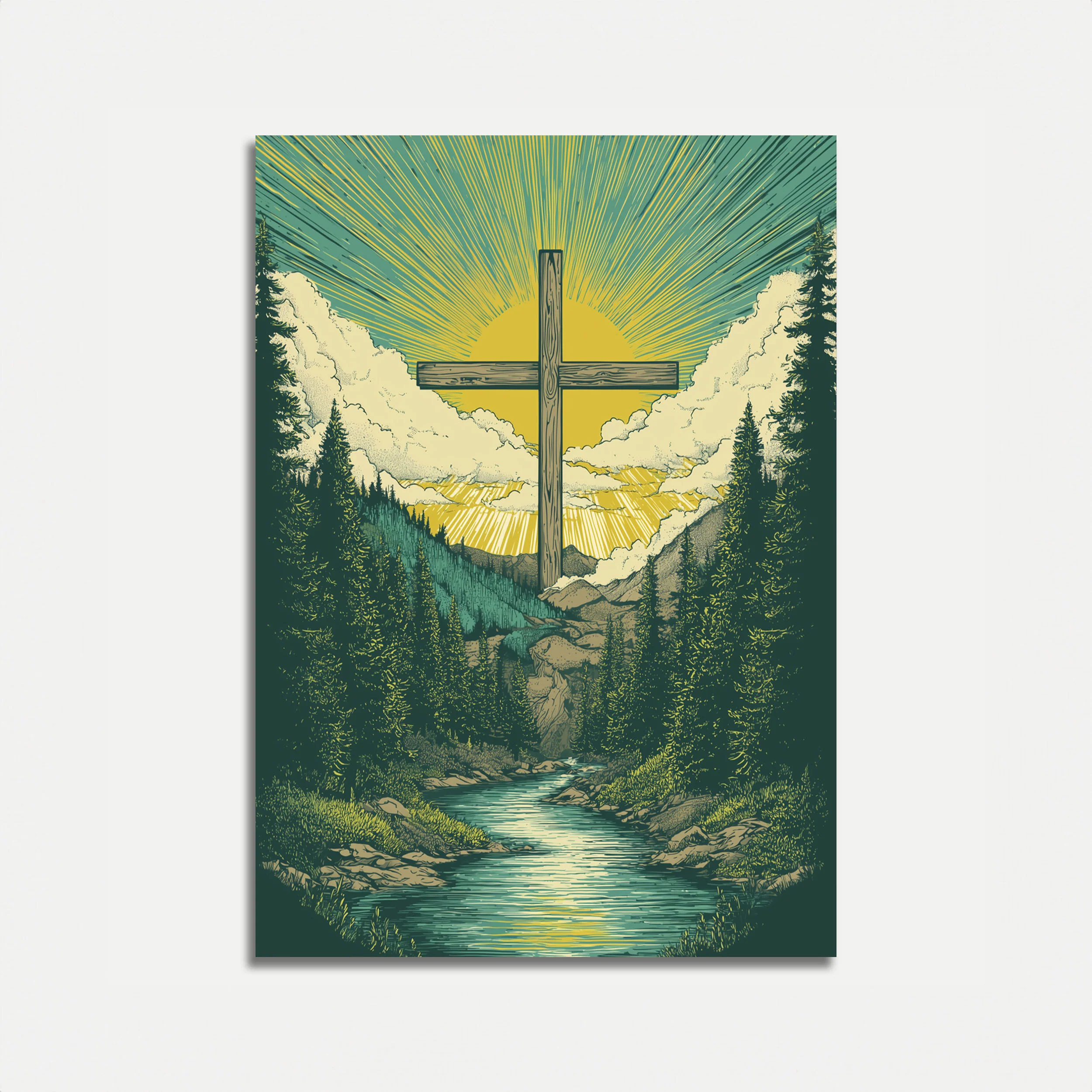 Divine Light Mountain Poster