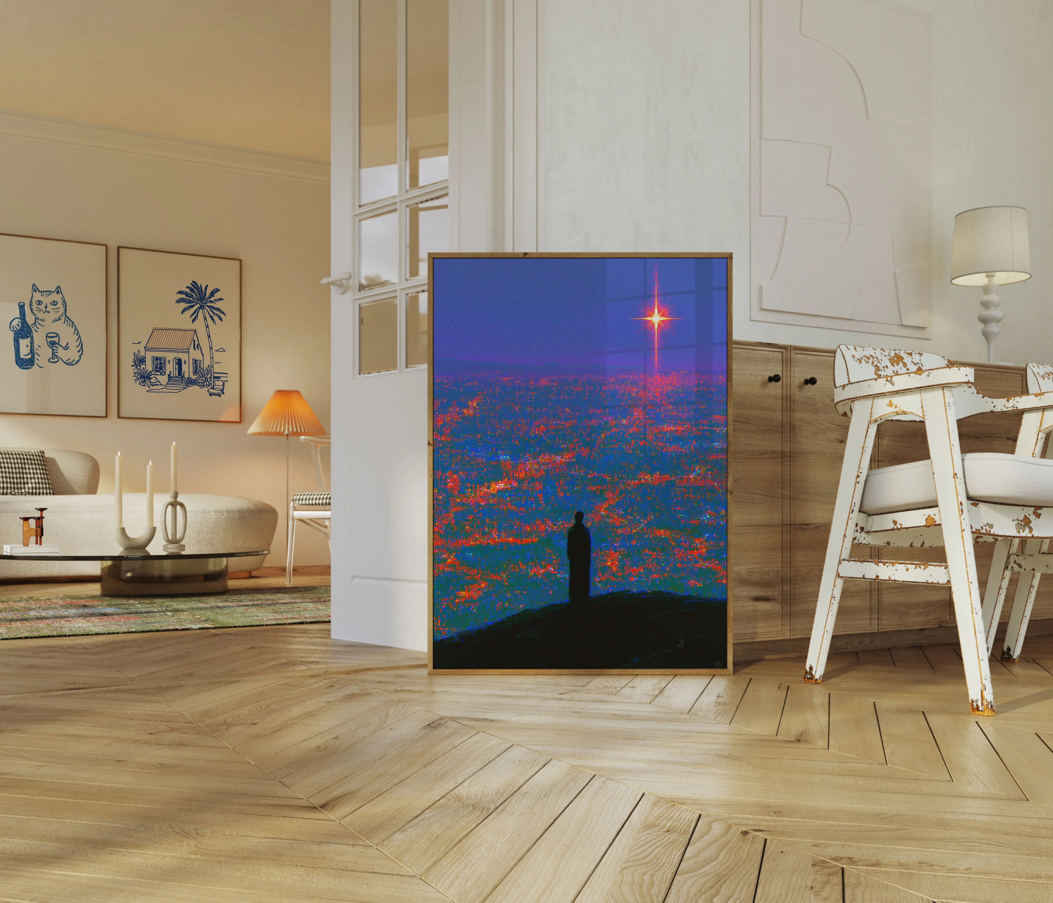 Divine Light Over City Poster - Image 5