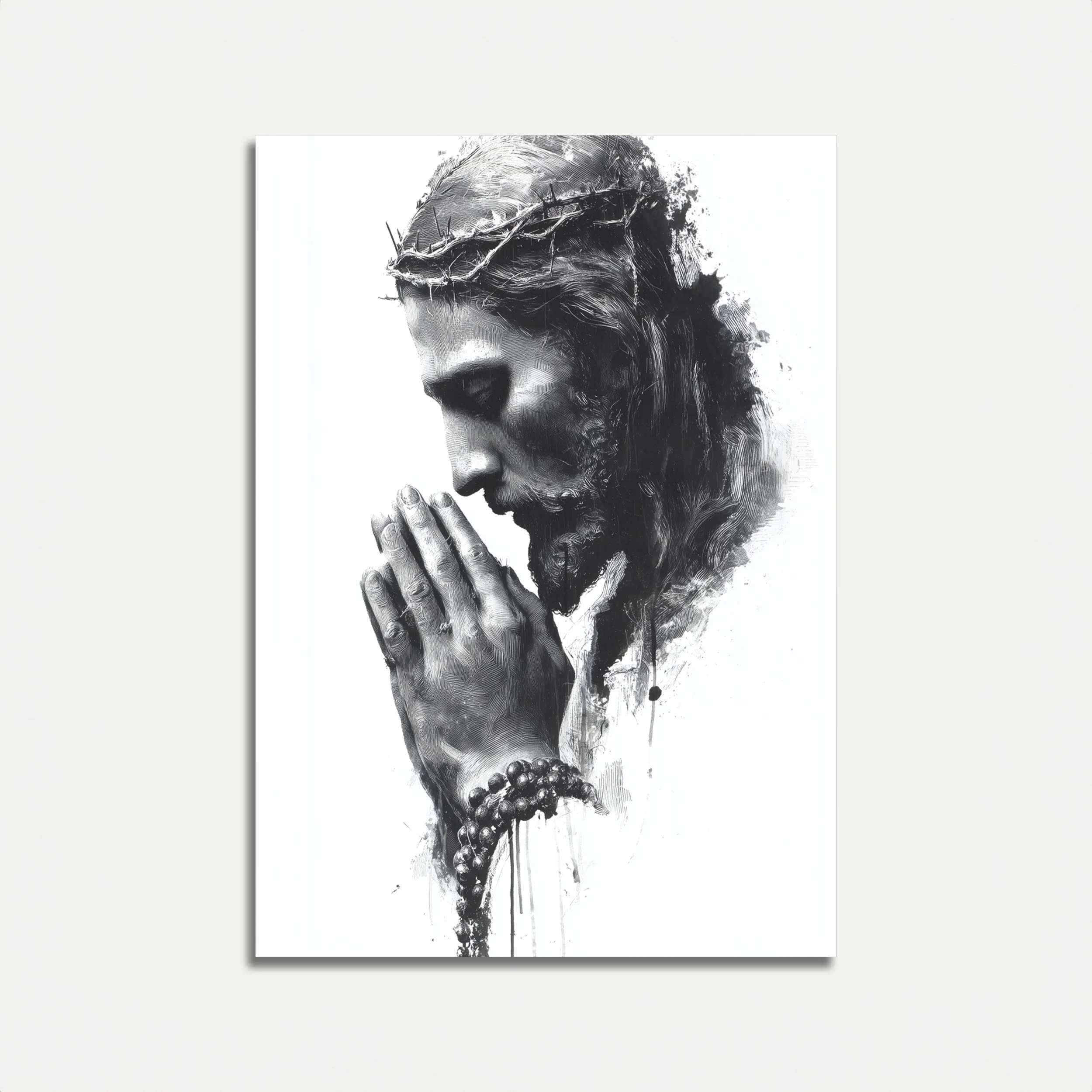 Divine Prayer Christian Art Poster