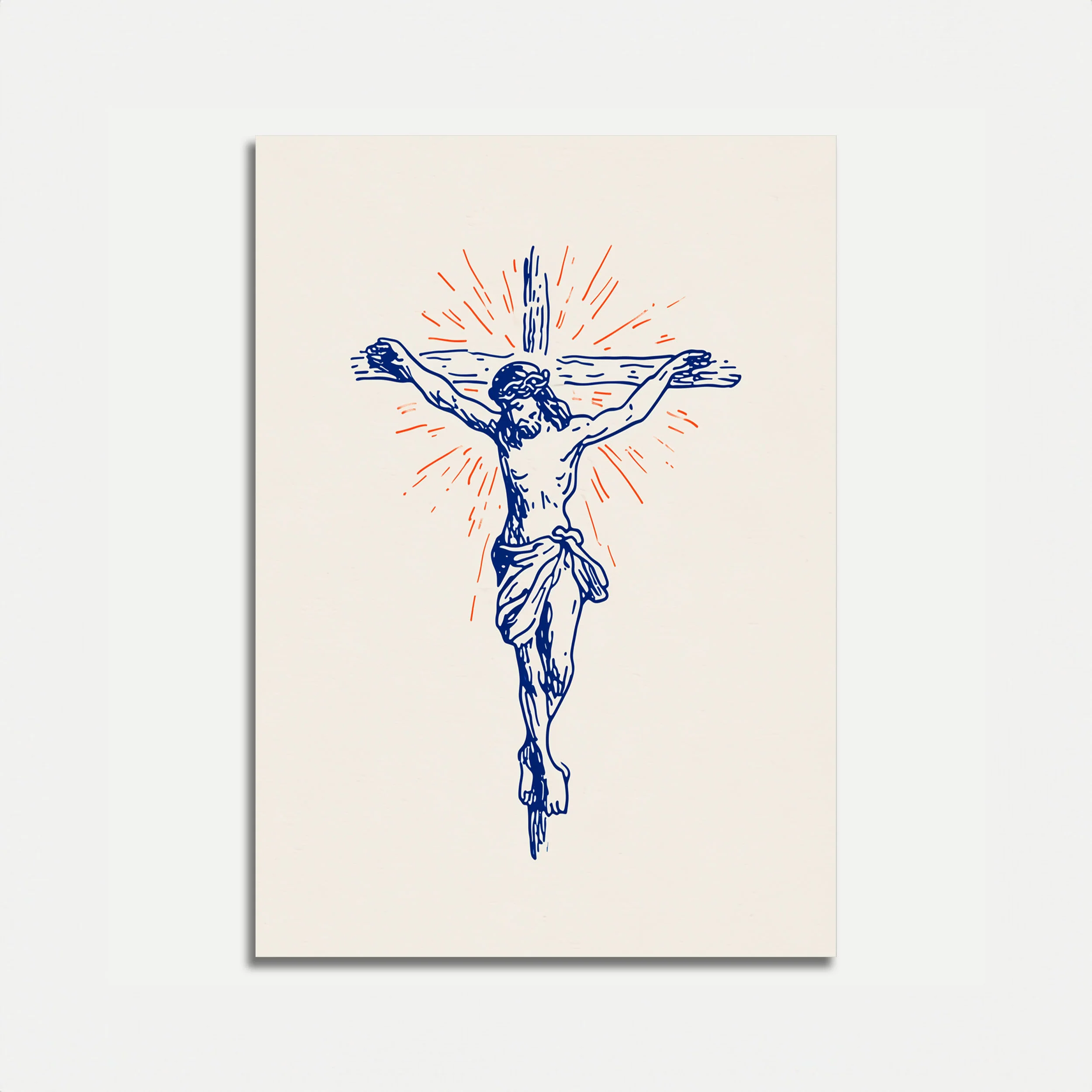Divine Radiance Crucifixion Poster