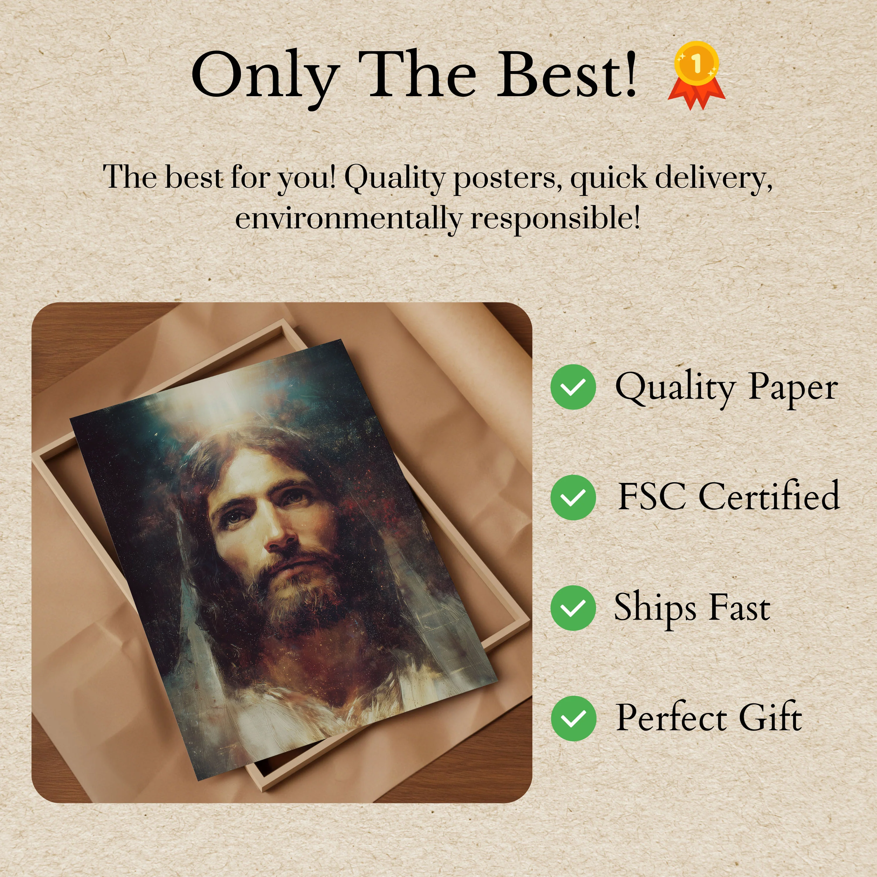 Divine Radiance Jesus Poster - Image 3
