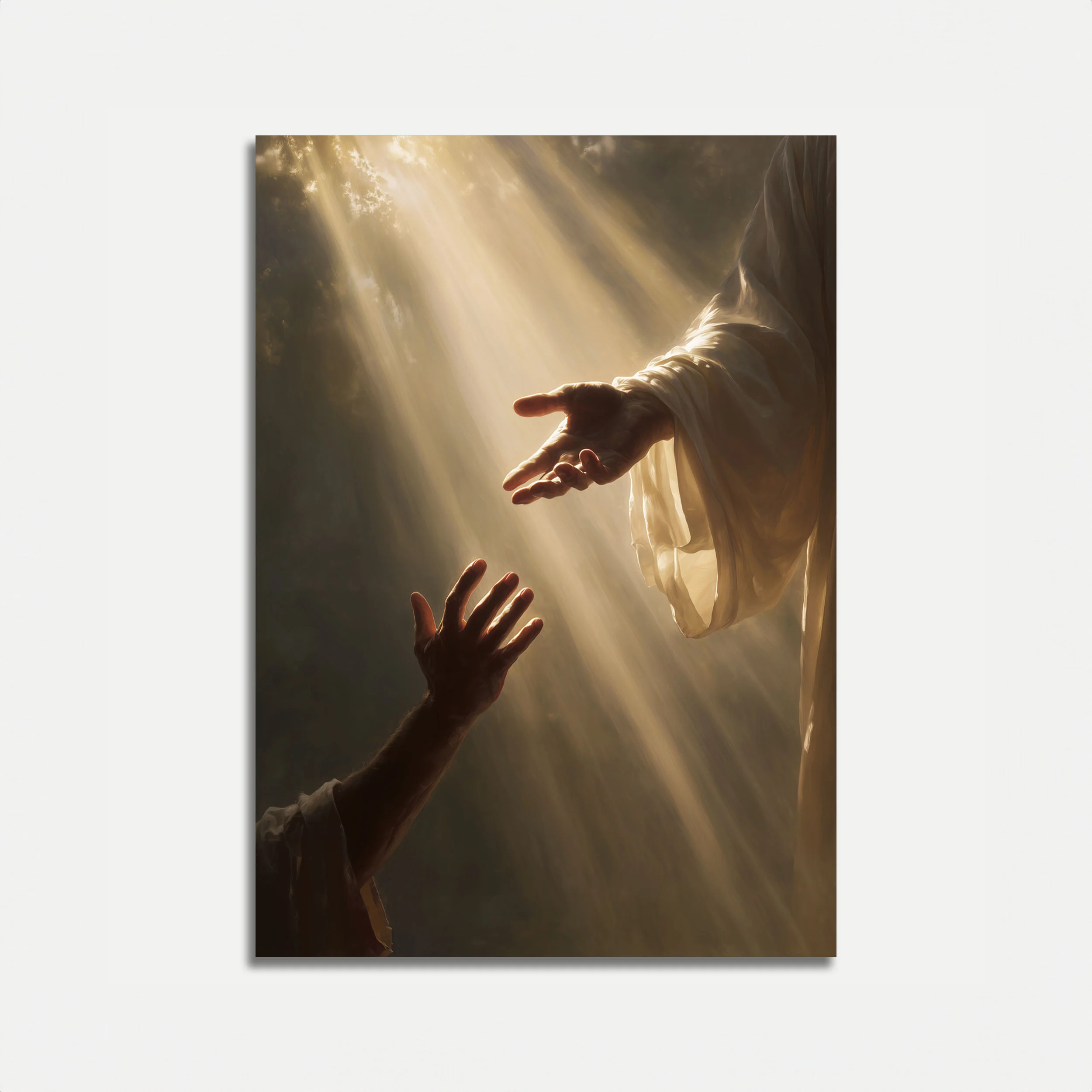 Divine Salvation Hand Reaching Poster