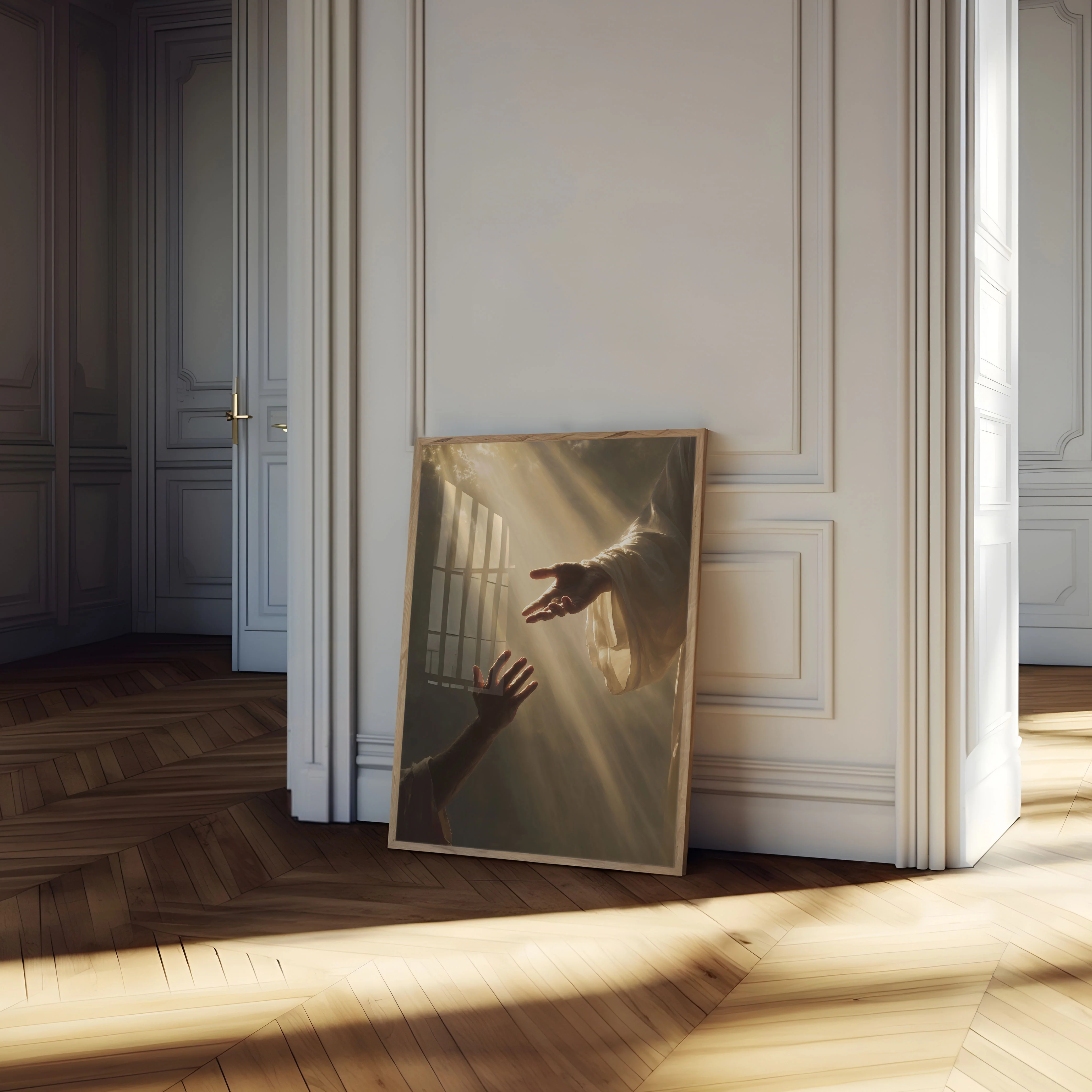 Divine Salvation Hand Reaching Poster - Image 4