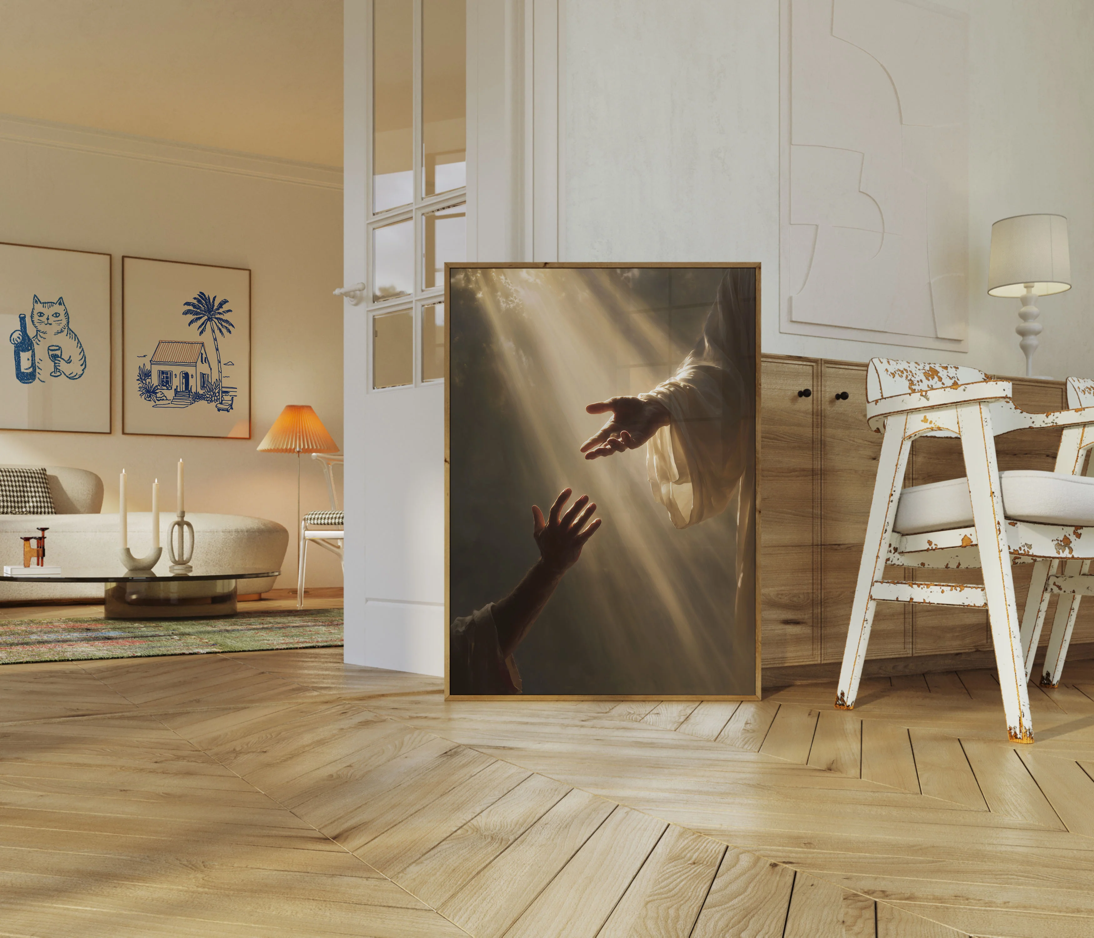 Divine Salvation Hand Reaching Poster - Image 5