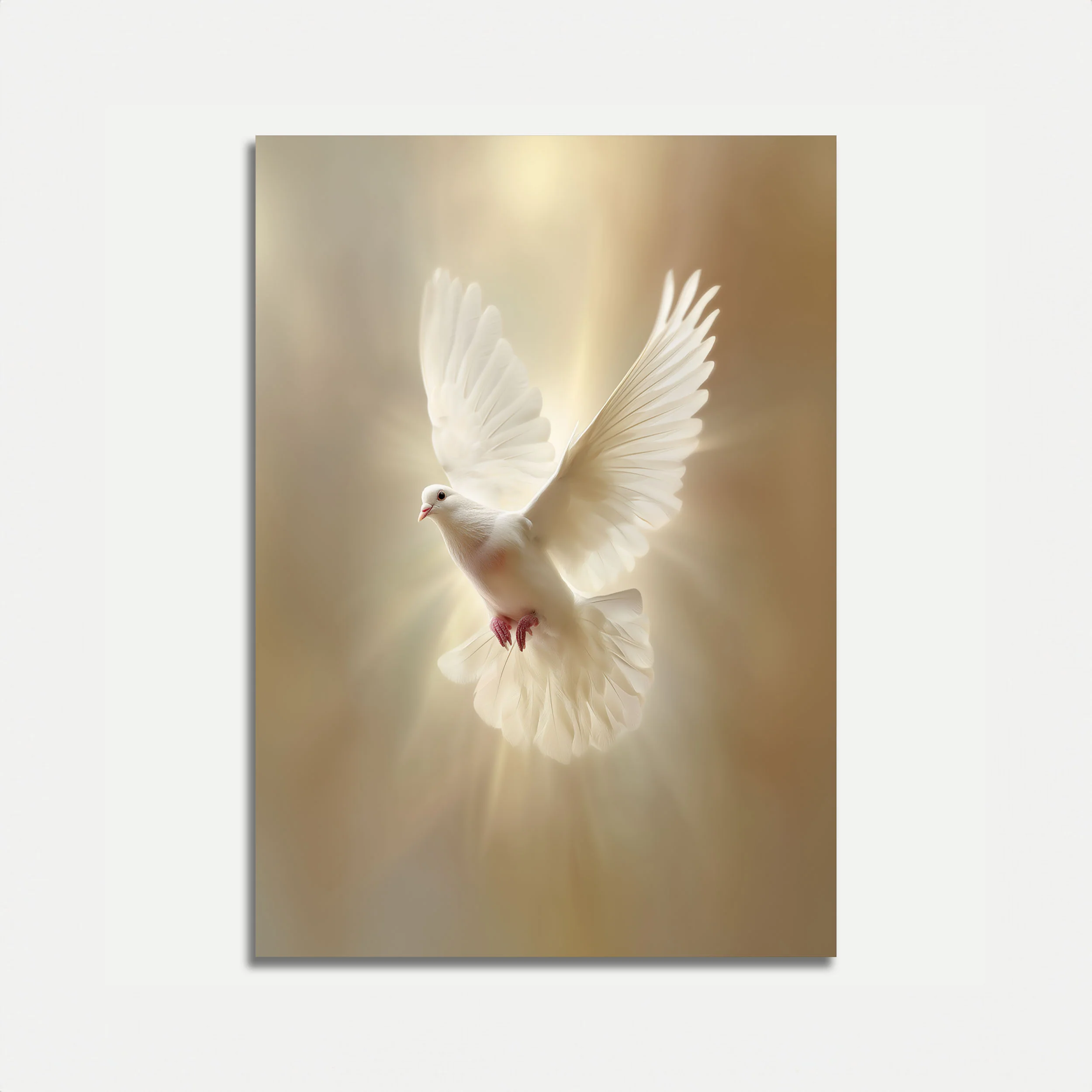 Divine White Dove Flight Poster