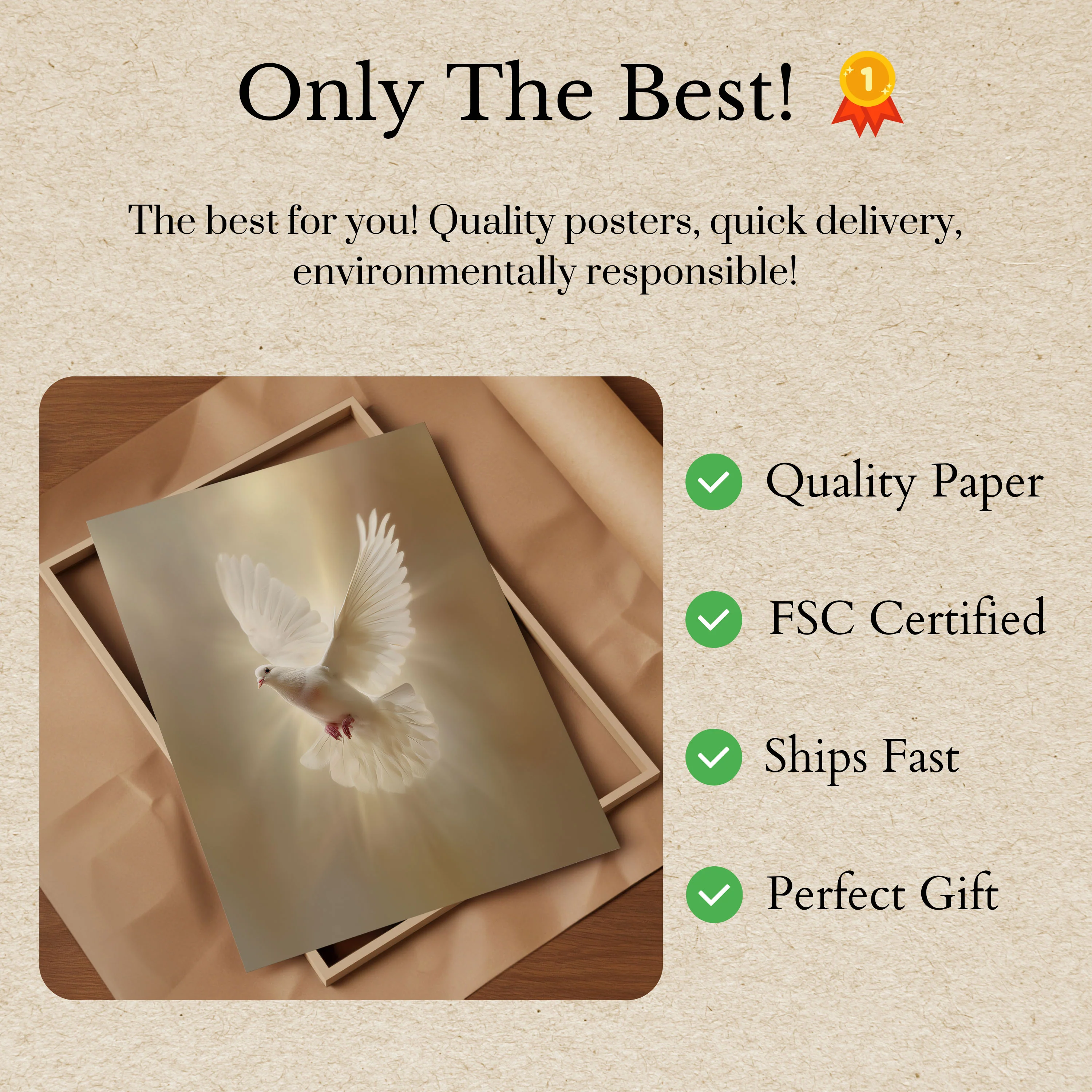 Divine White Dove Flight Poster - Image 3