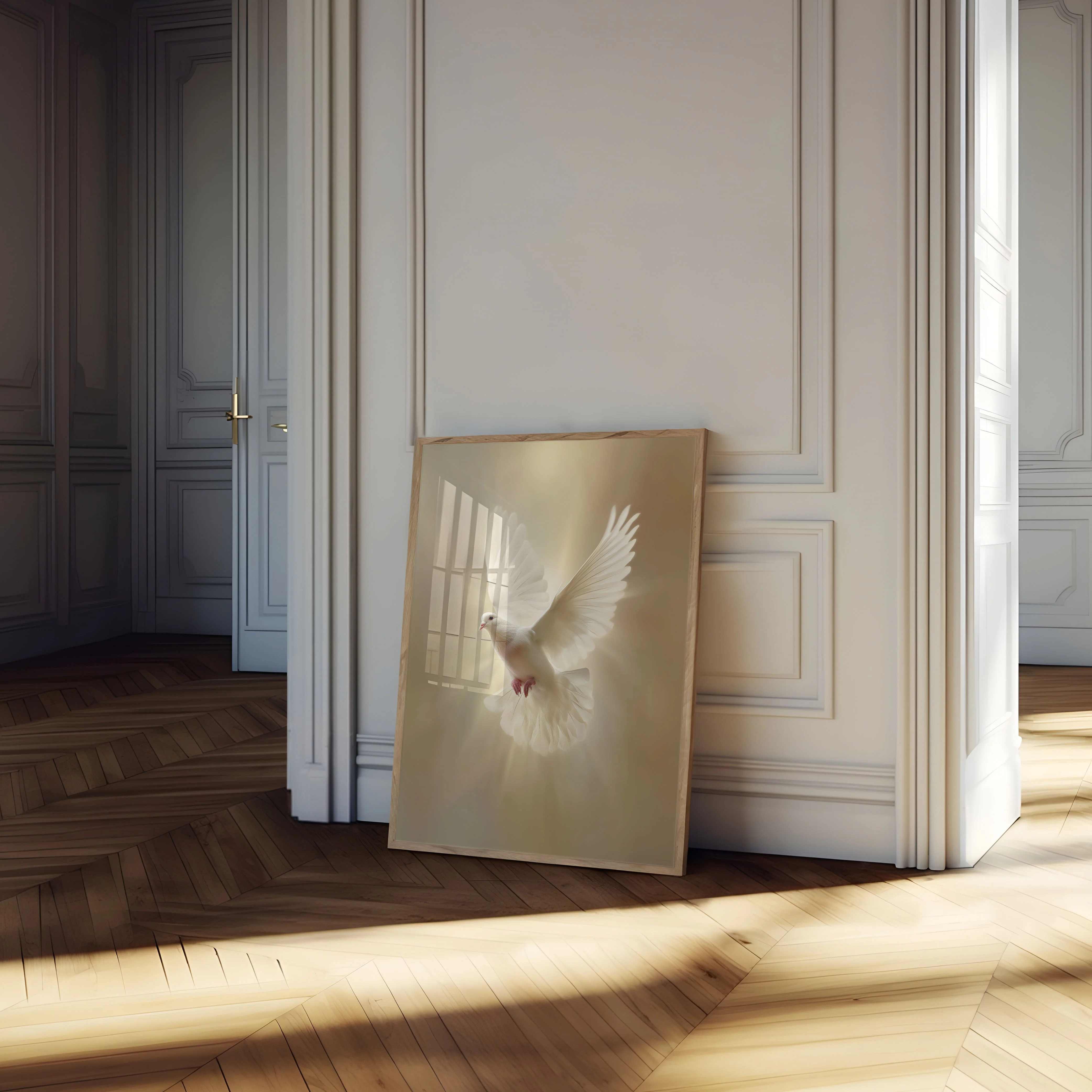 Divine White Dove Flight Poster - Image 4