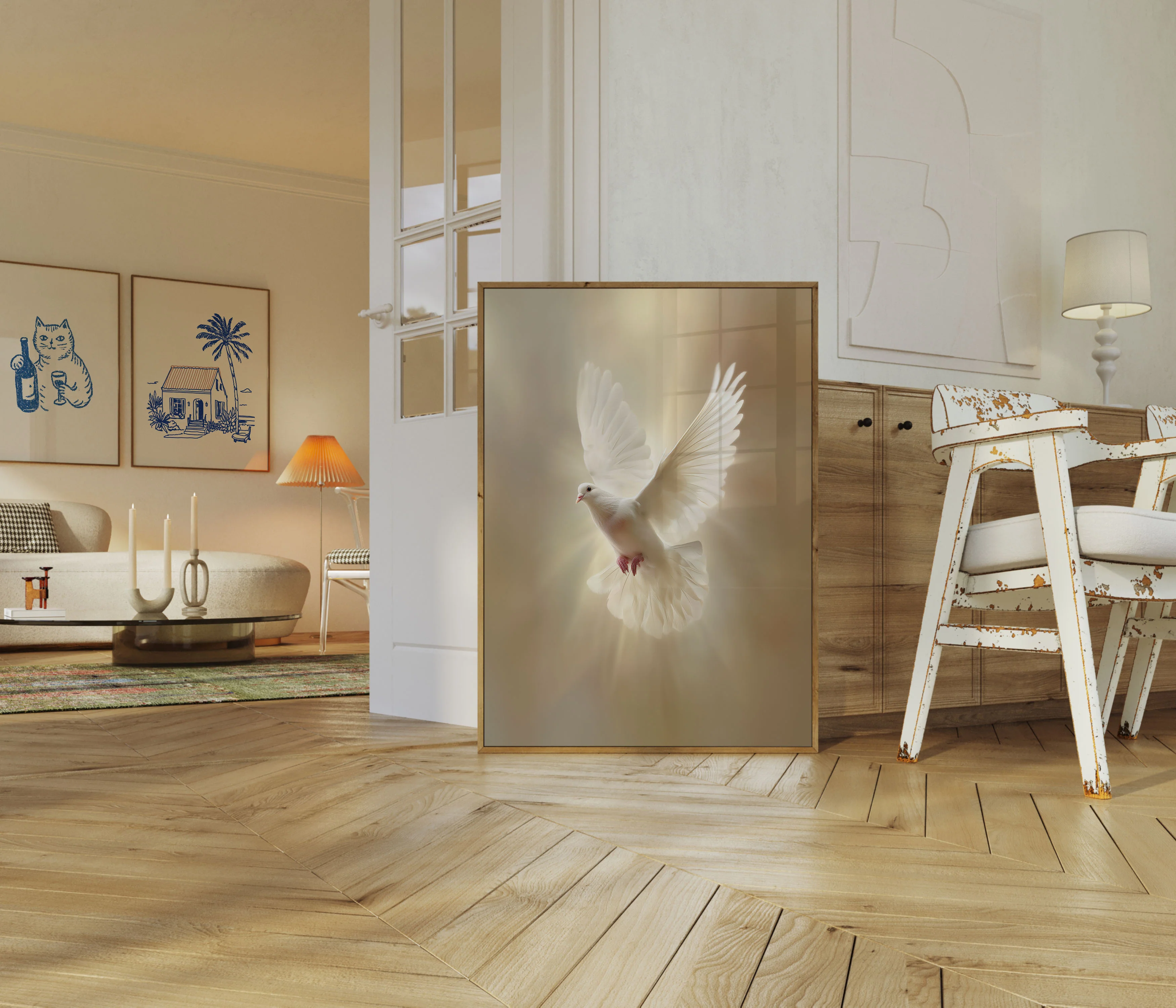 Divine White Dove Flight Poster - Image 5