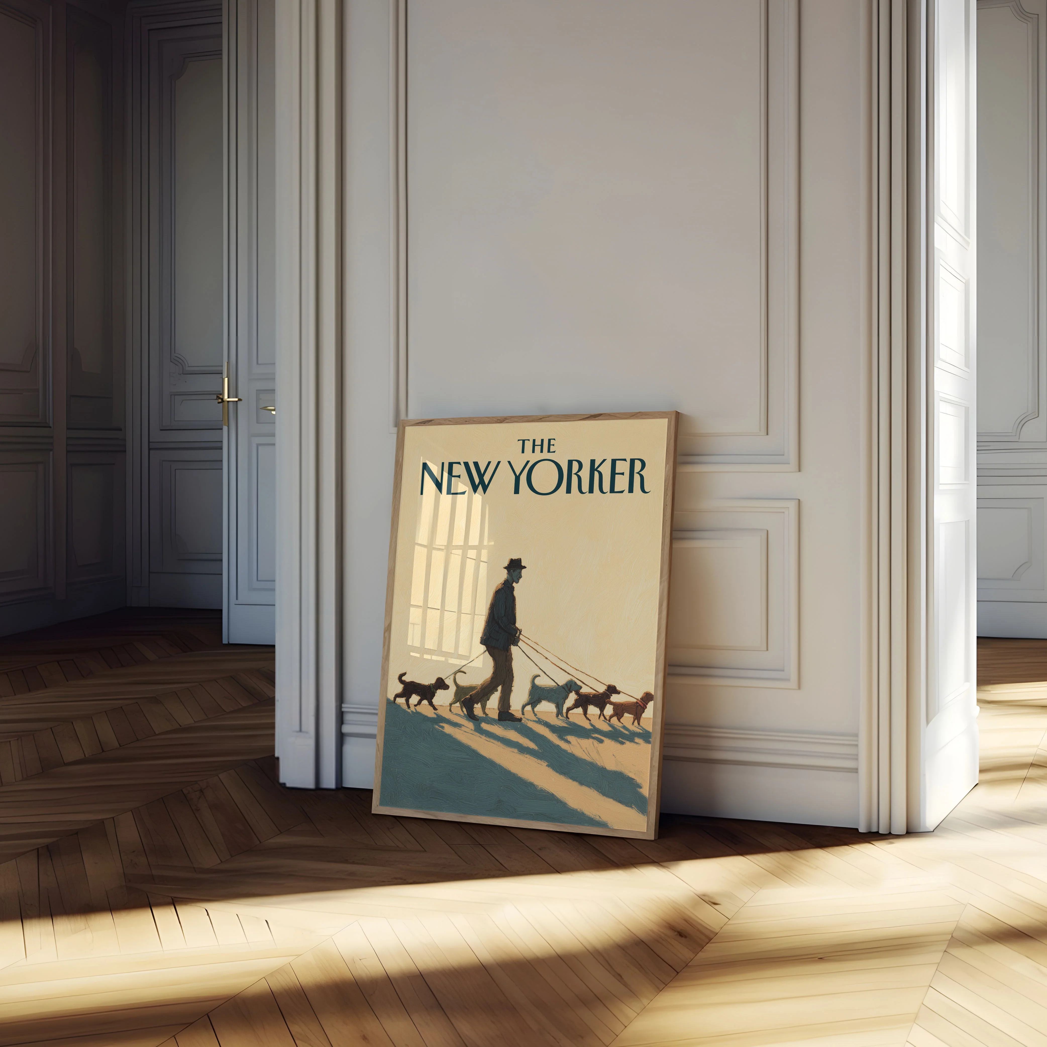 Dog Walker New York Sunset Poster - Image 4