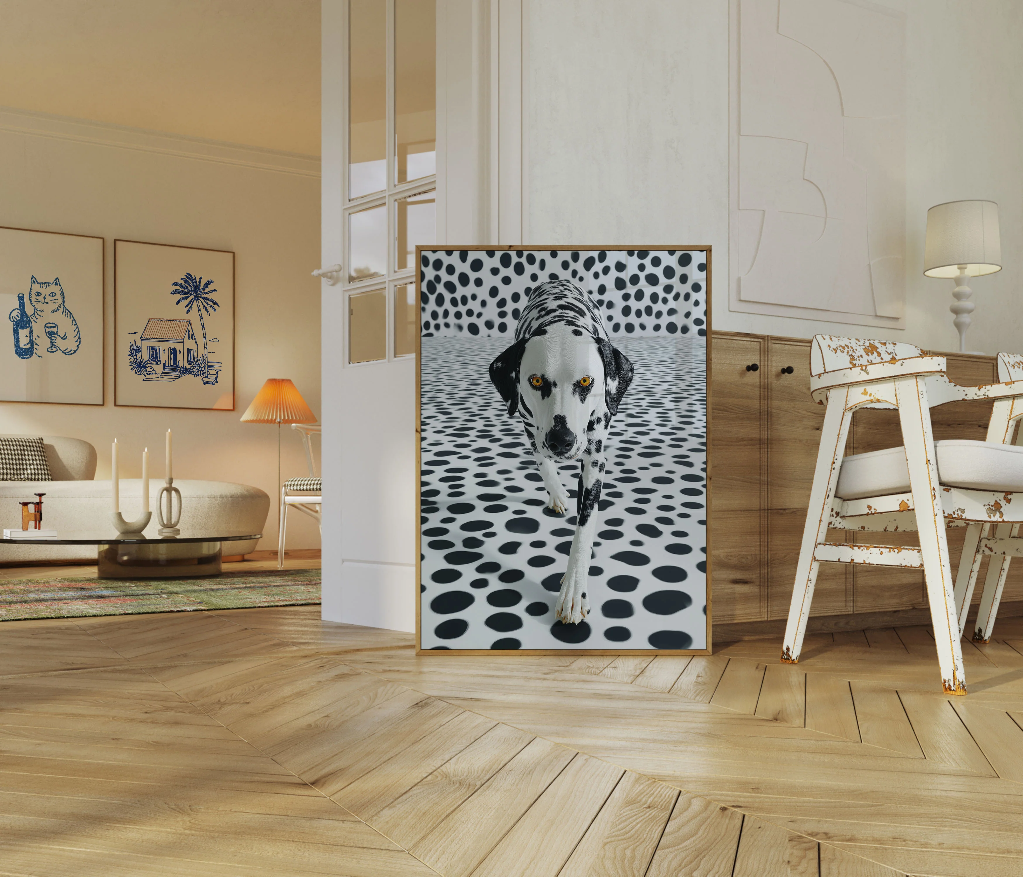 Dotted Dalmatian Optical Illusion Poster - Image 5