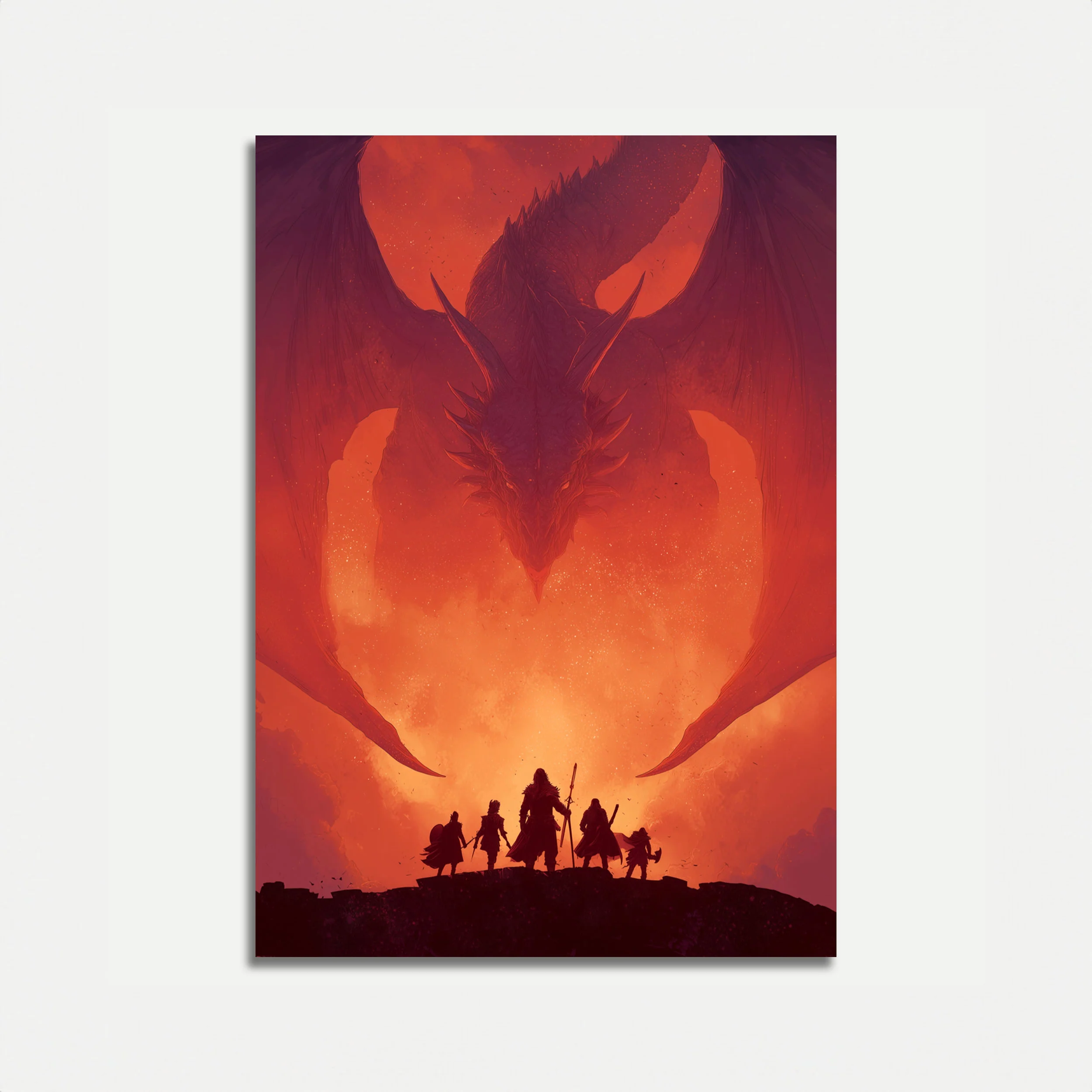 Dragon Confrontation Epic Poster