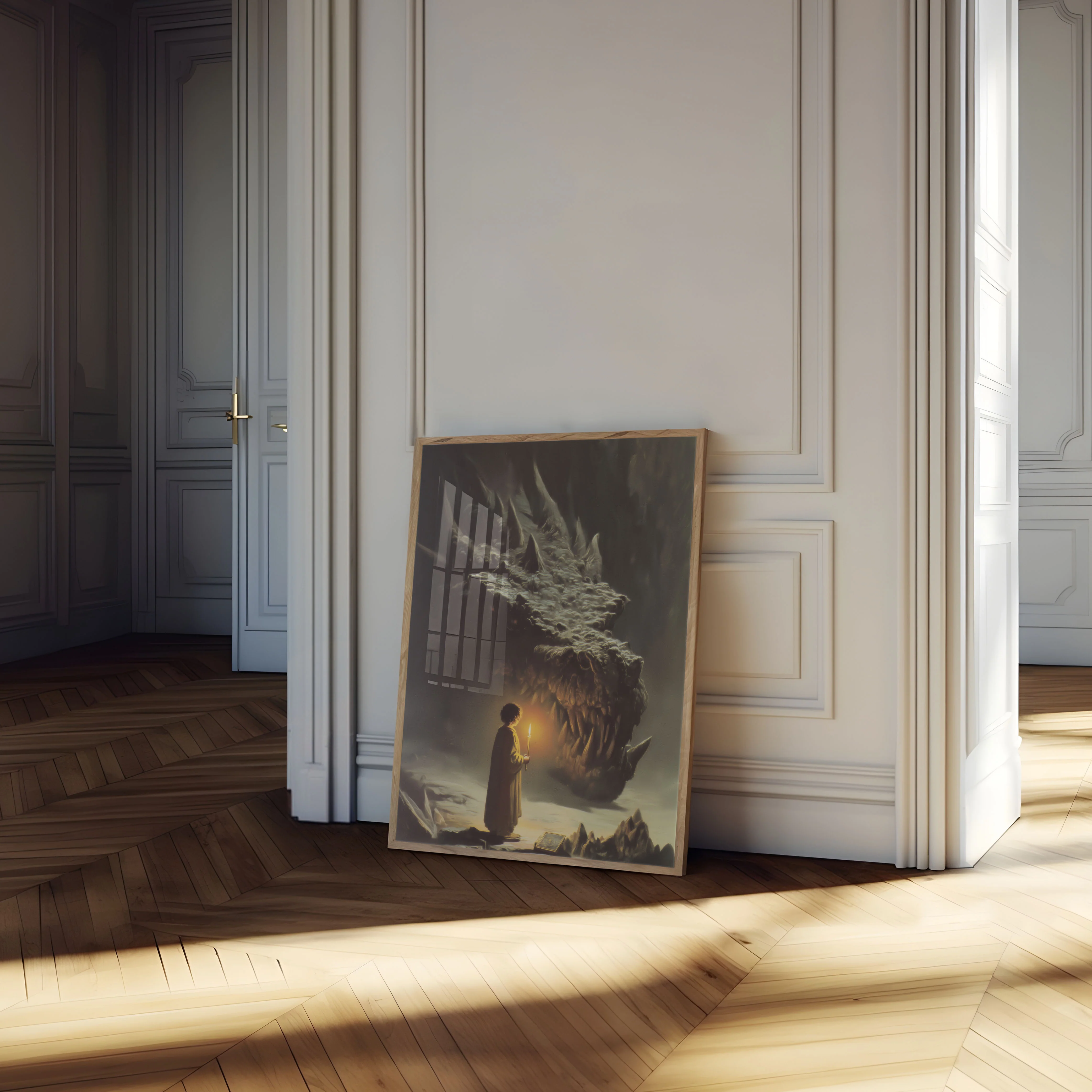 Dragon Guardian with Torch Poster - Image 4