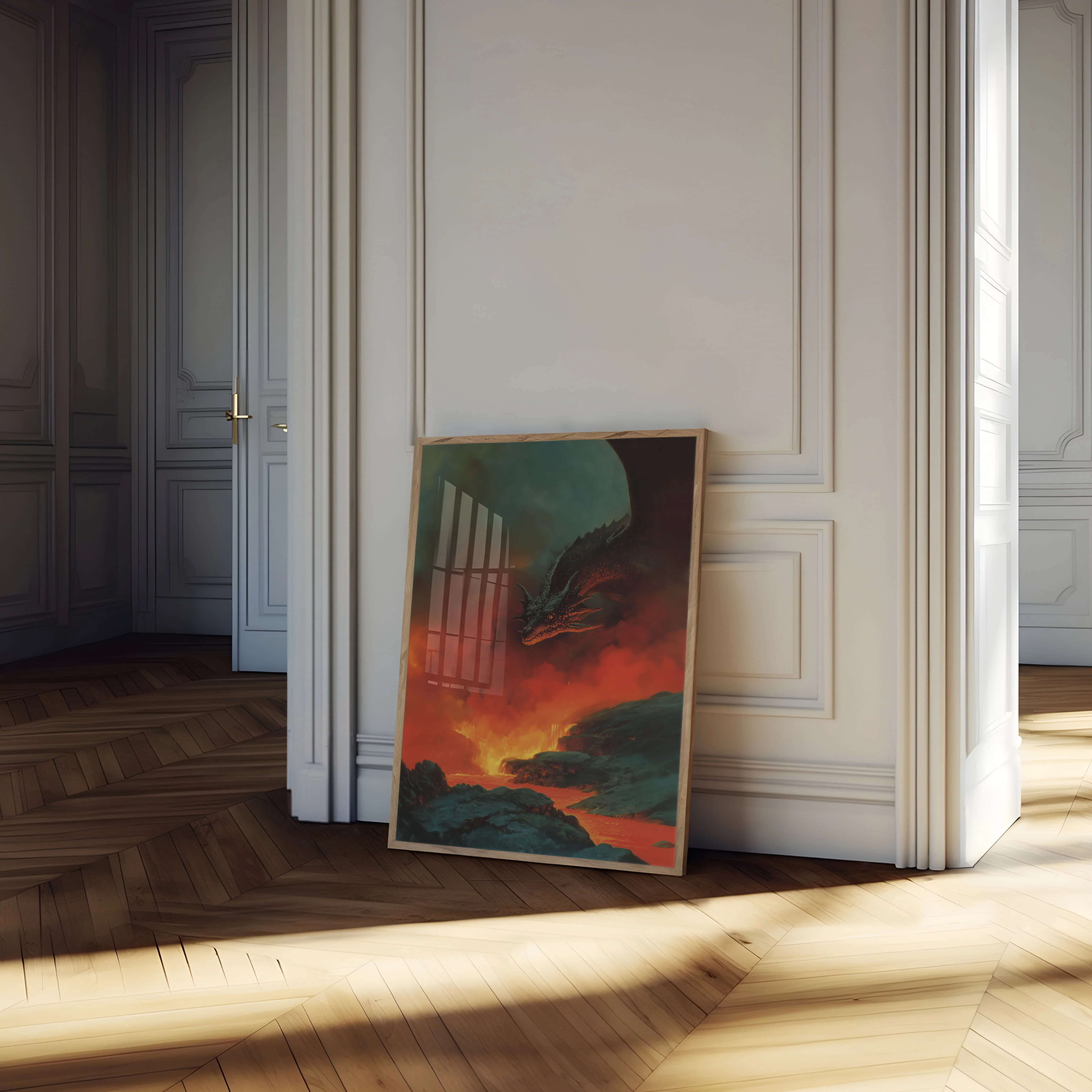 Dragon Over Molten Lava Poster - Image 4