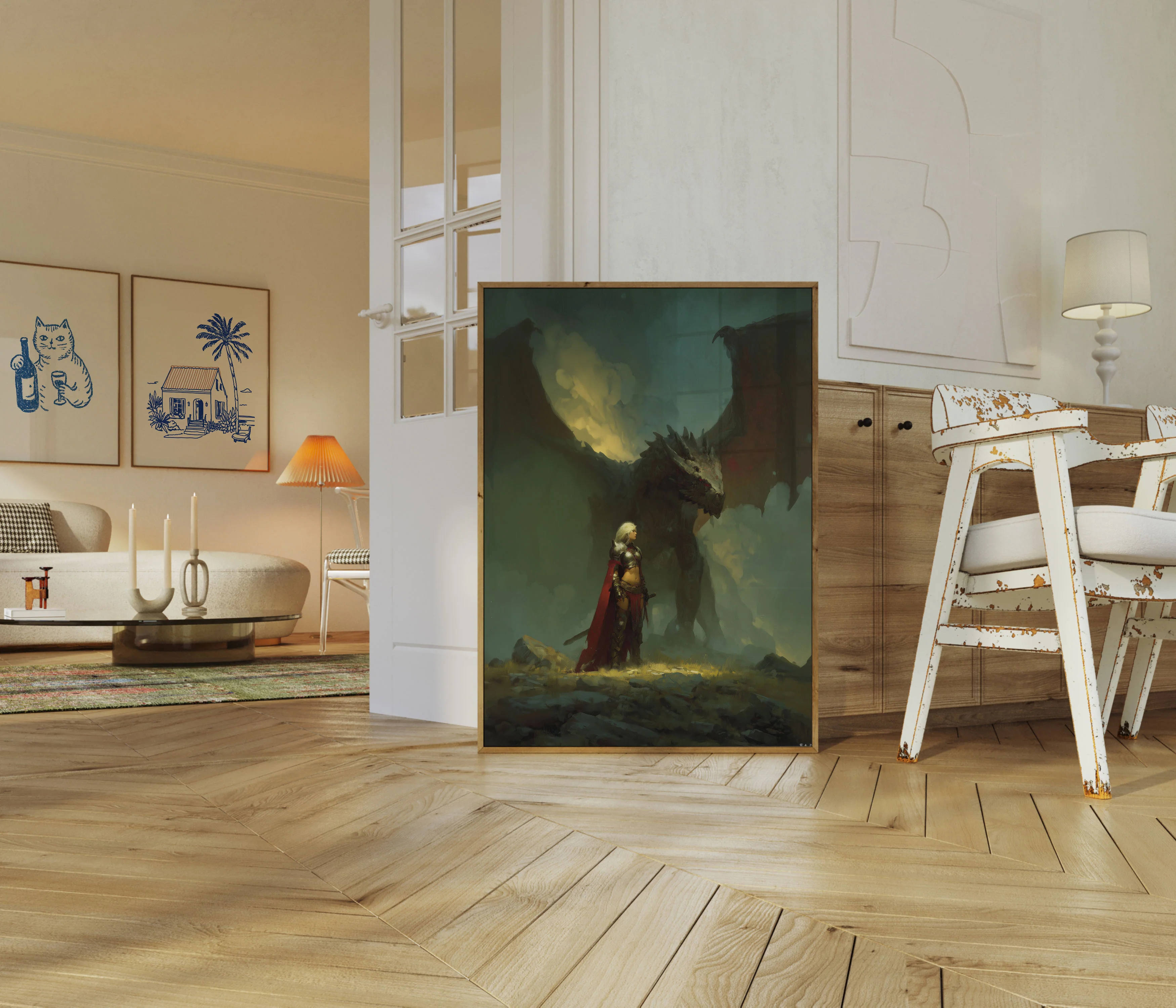 Dragon Warrior Fantasy Poster - Image 5