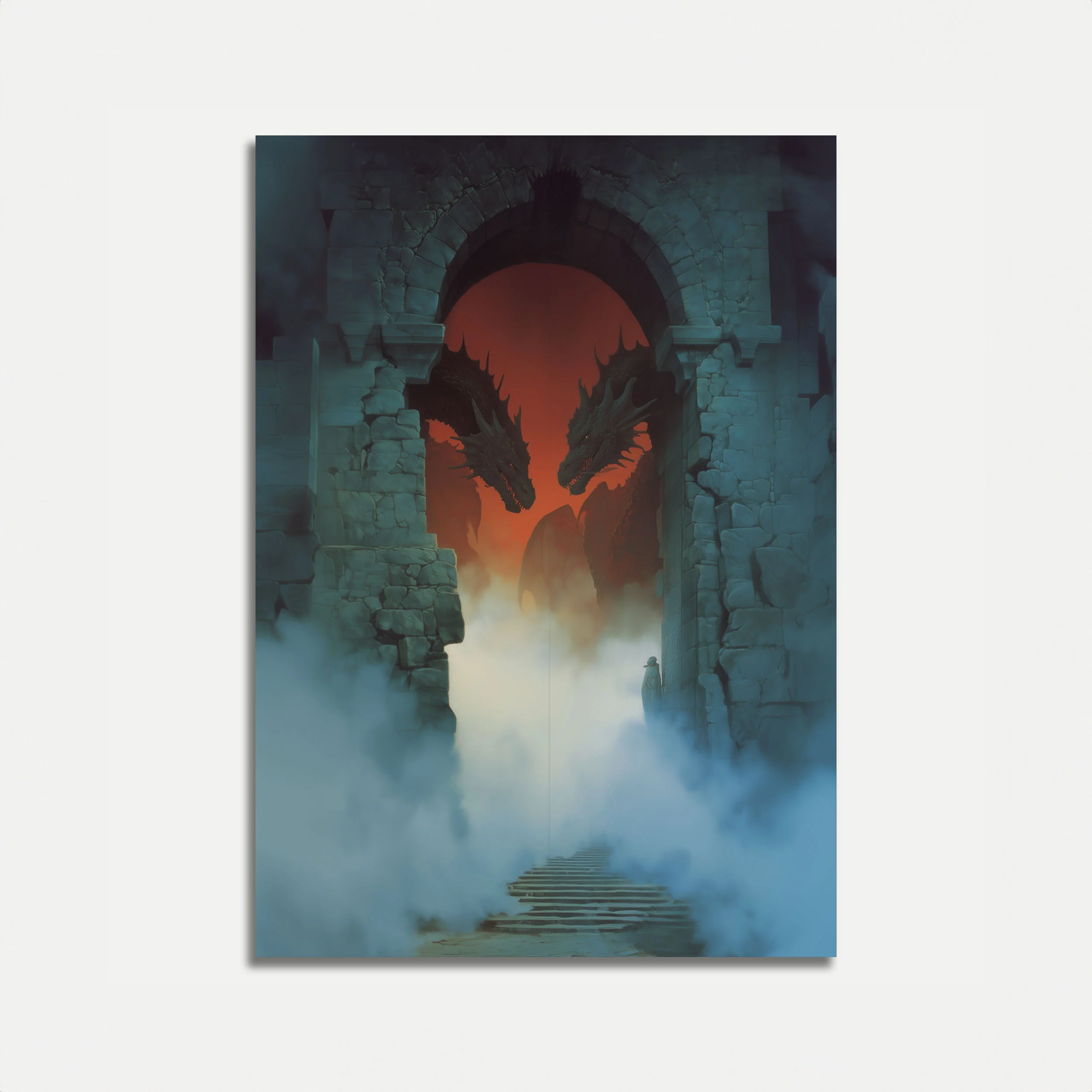 Dragons at the Castle Gate Poster