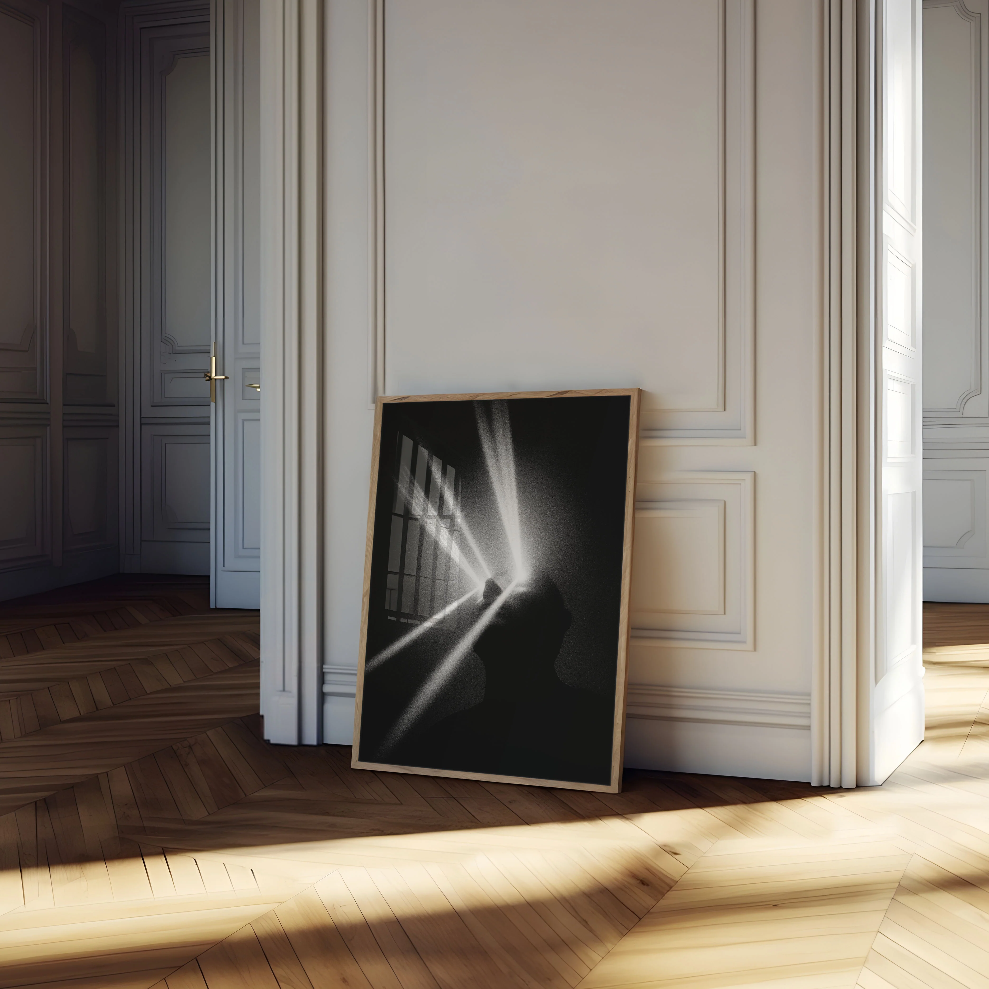 Dramatic Light Rays Silhouette Poster - Image 4