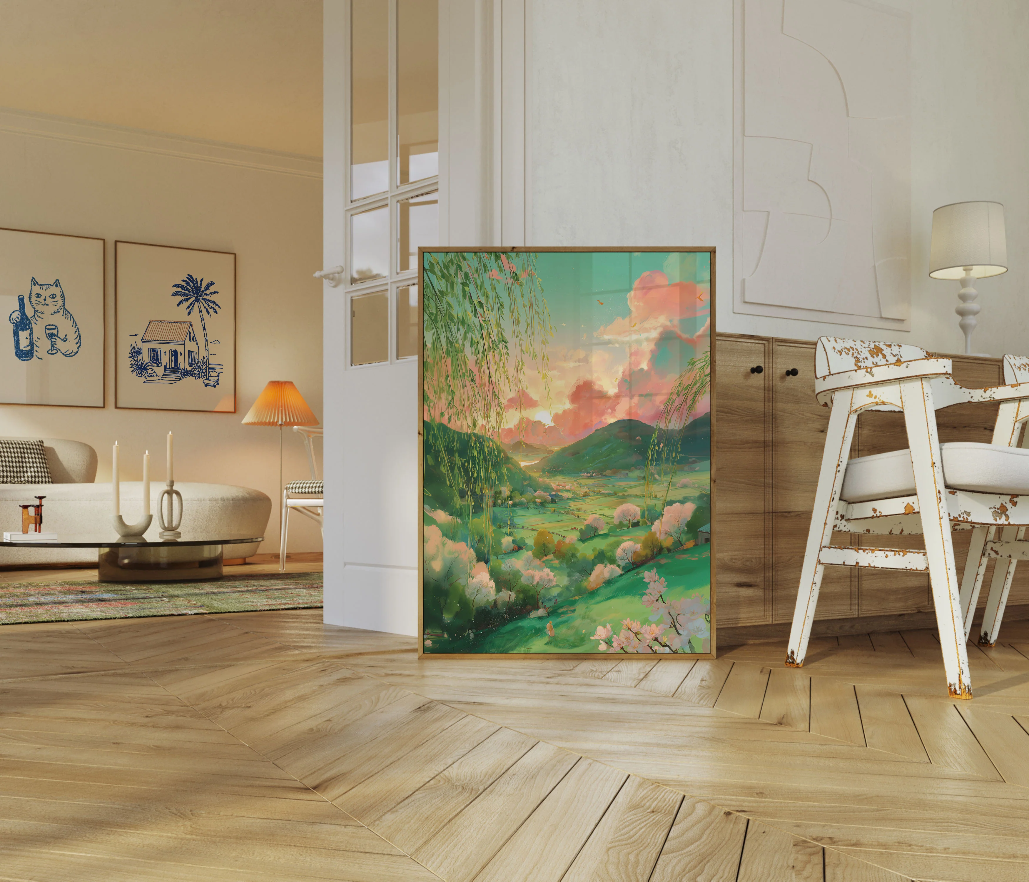 Dreamy Countryside Sunset Poster - Image 5