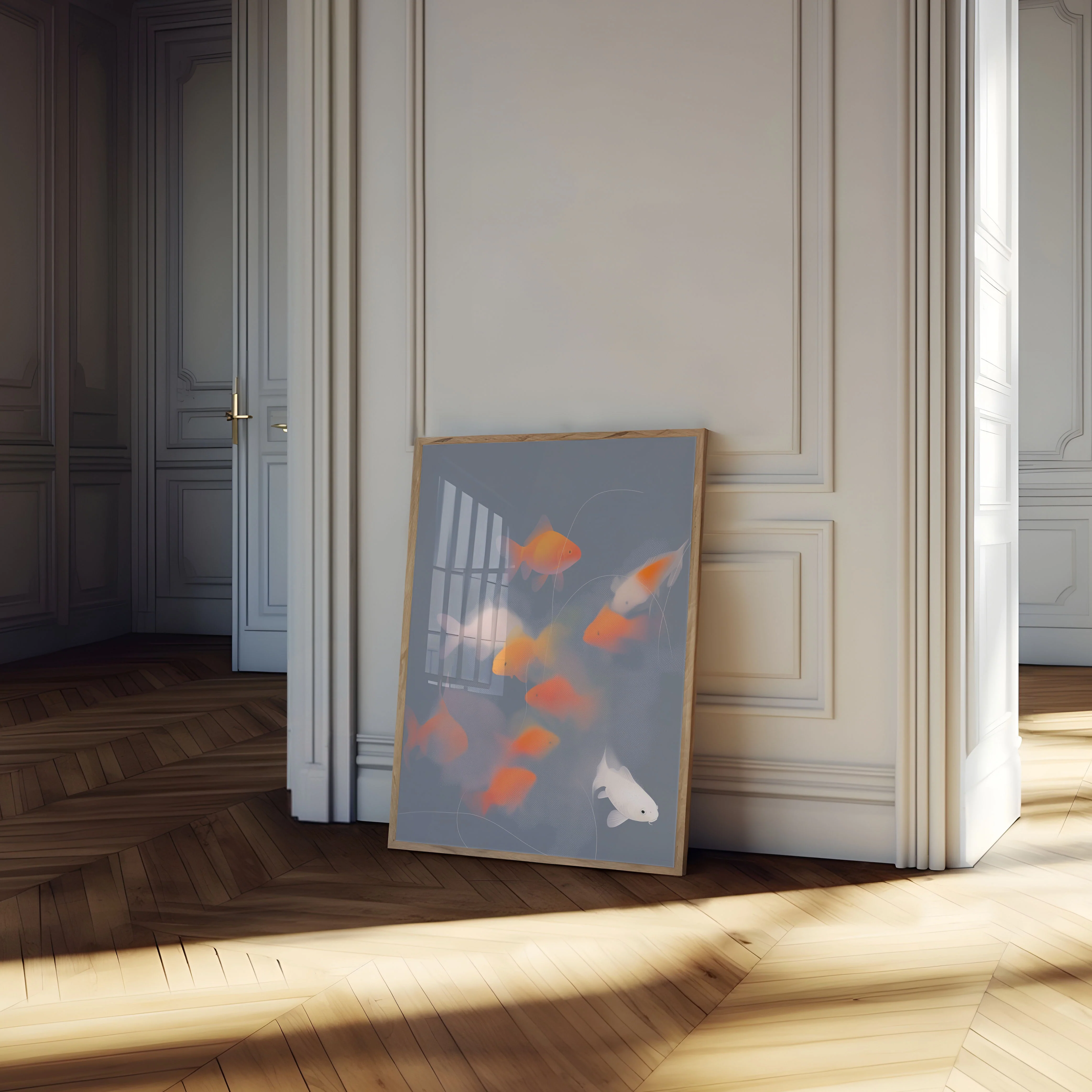 Dreamy Goldfish Swim Poster - Image 4