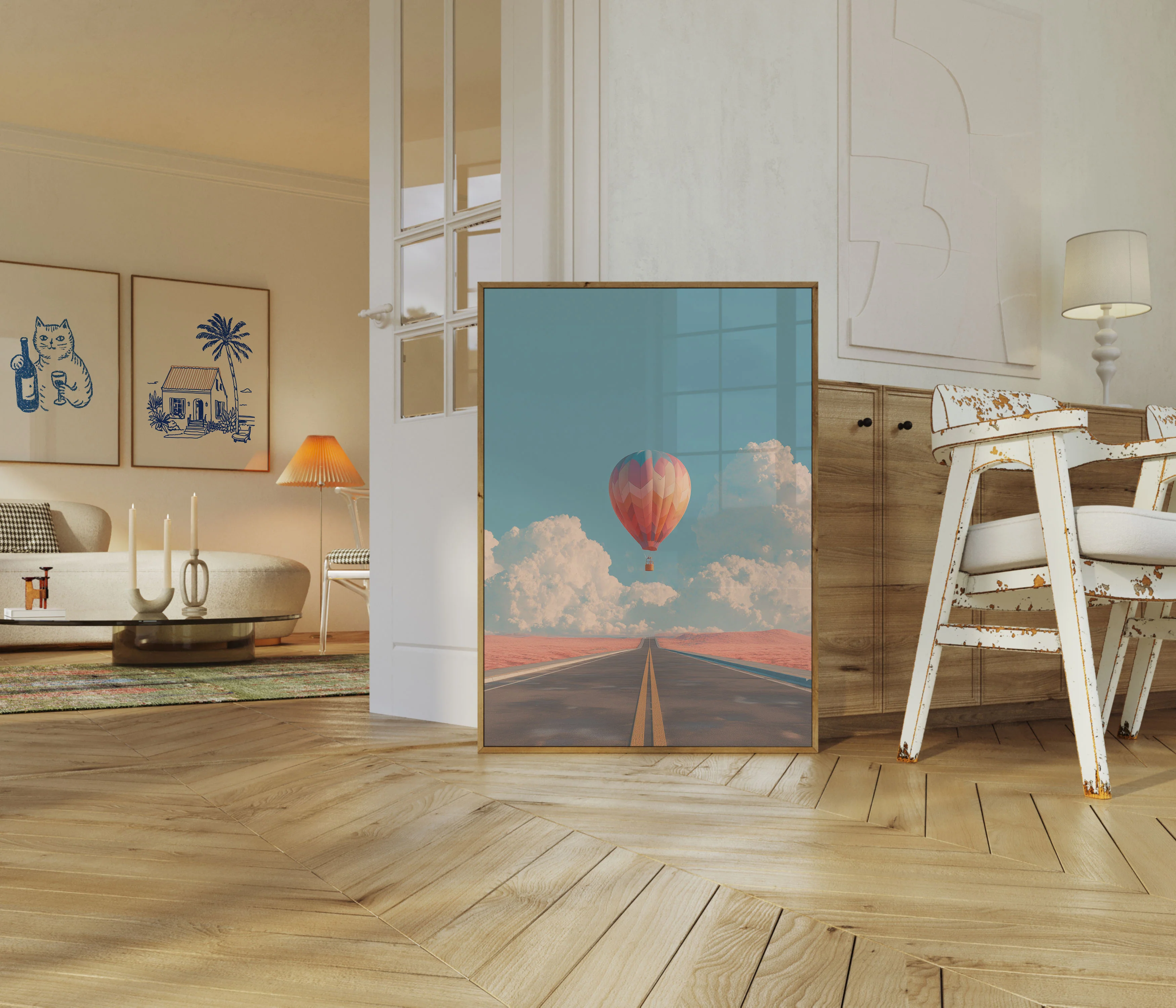 Dreamy Horizon Hot Air Balloon Poster - Image 5