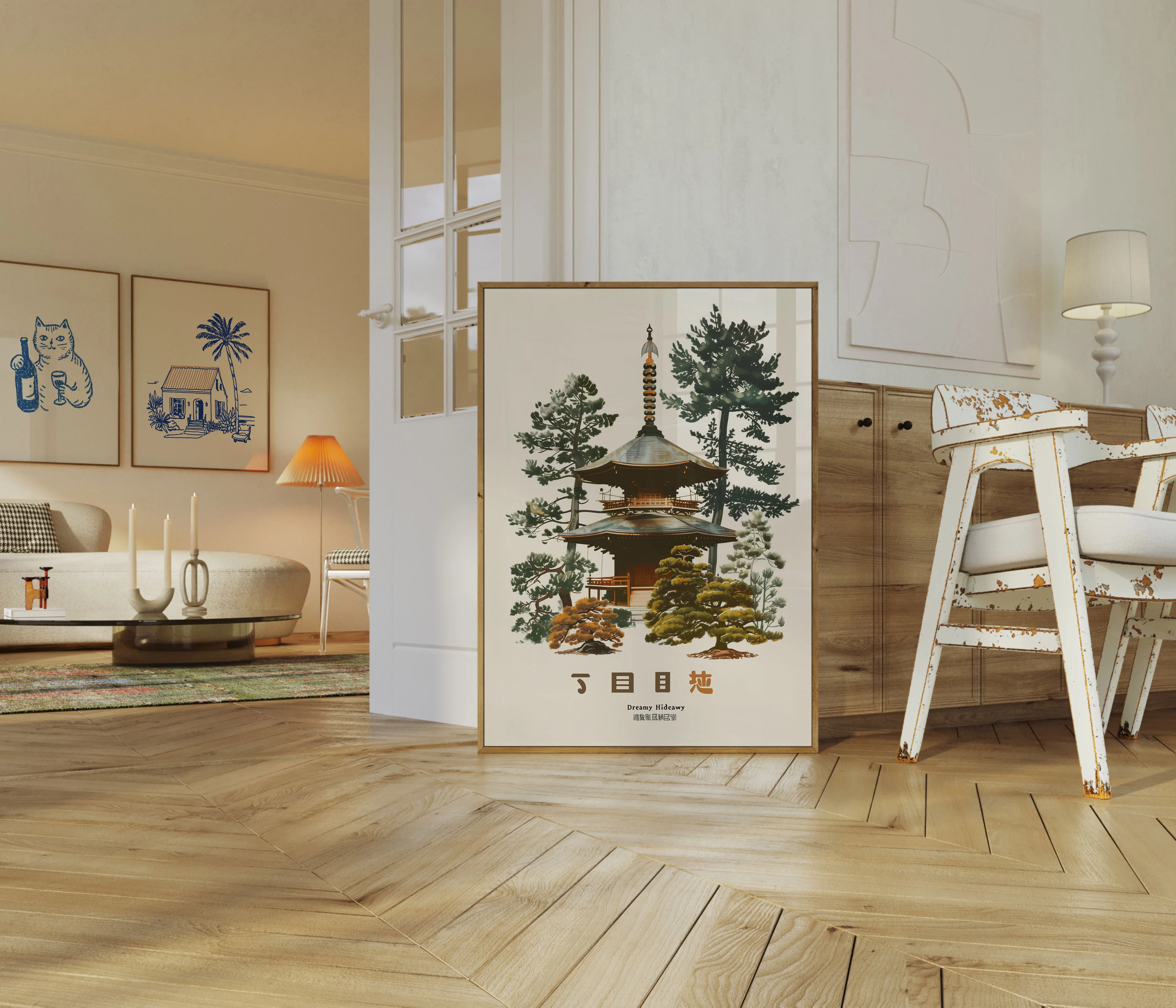 Dreamy Japanese Zen Temple Poster - Image 5
