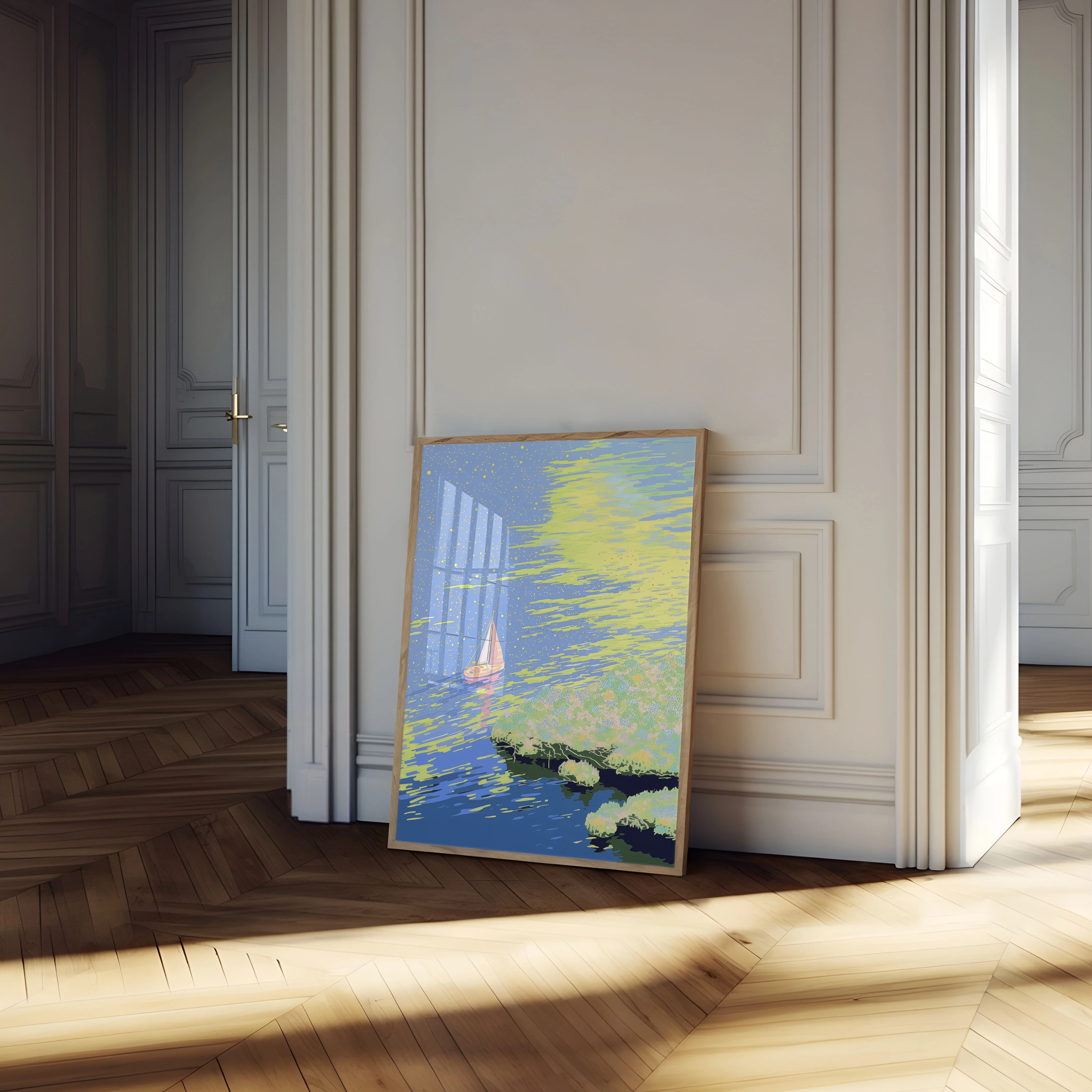 Dreamy Starry Night Sailing Poster - Image 4