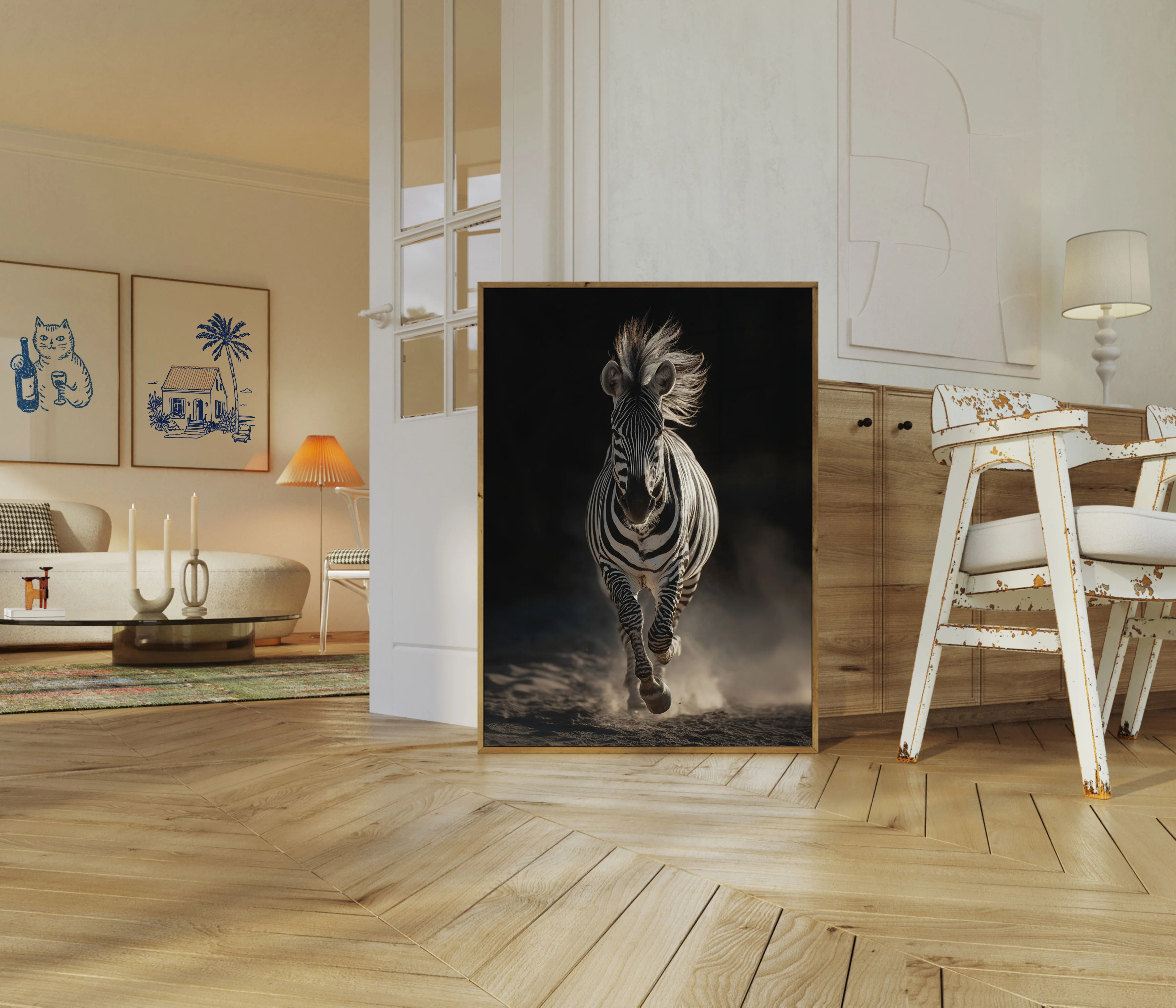 Dust Dancing Zebra Poster - Image 4