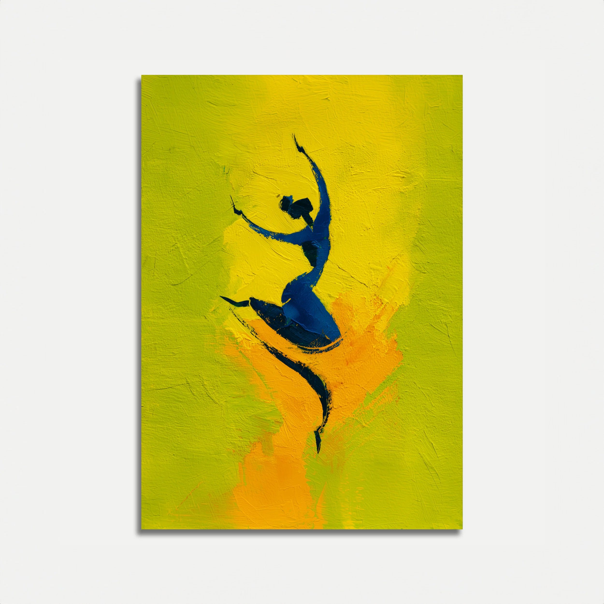 Dynamic Blue Dance Poster