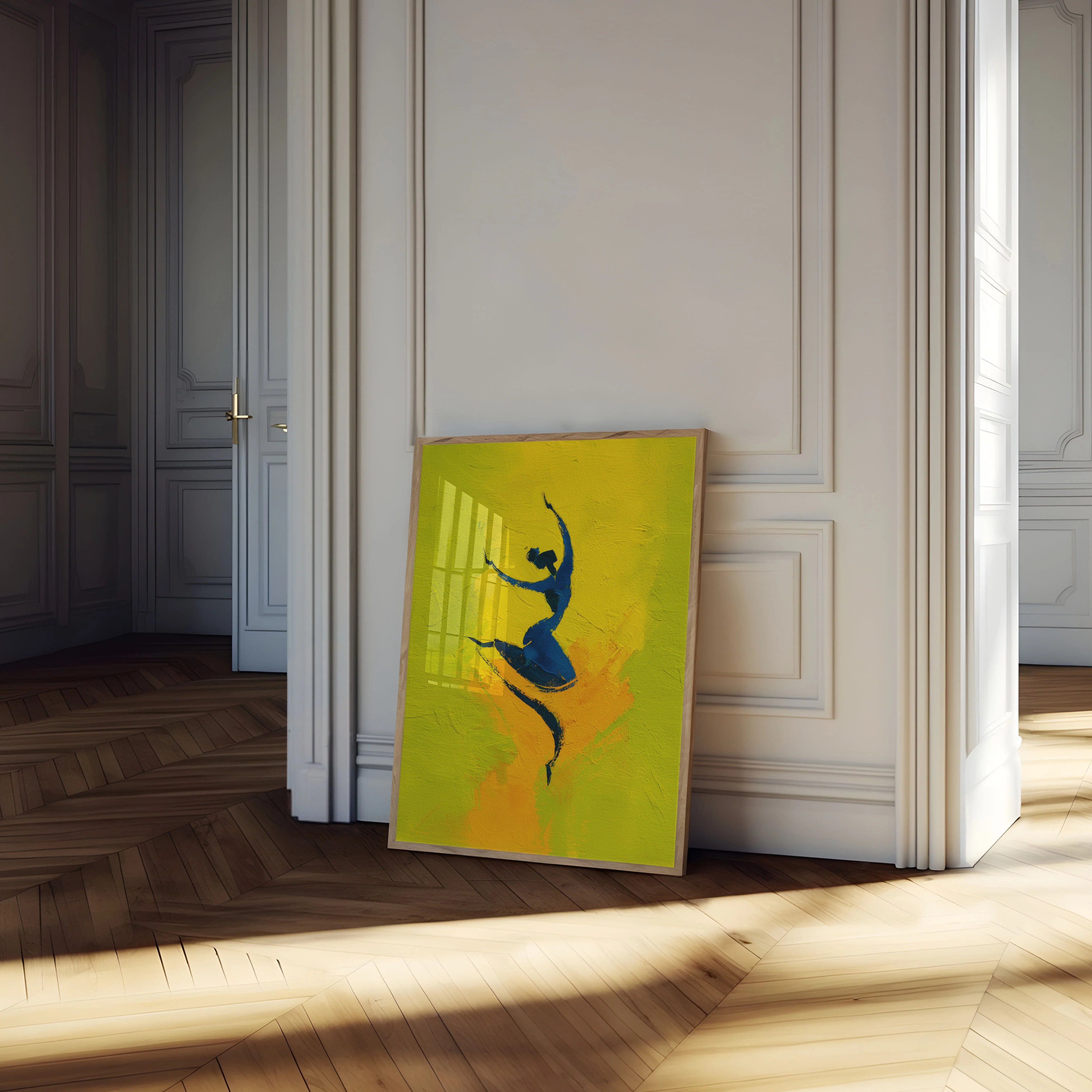 Dynamic Blue Dance Poster - Image 4
