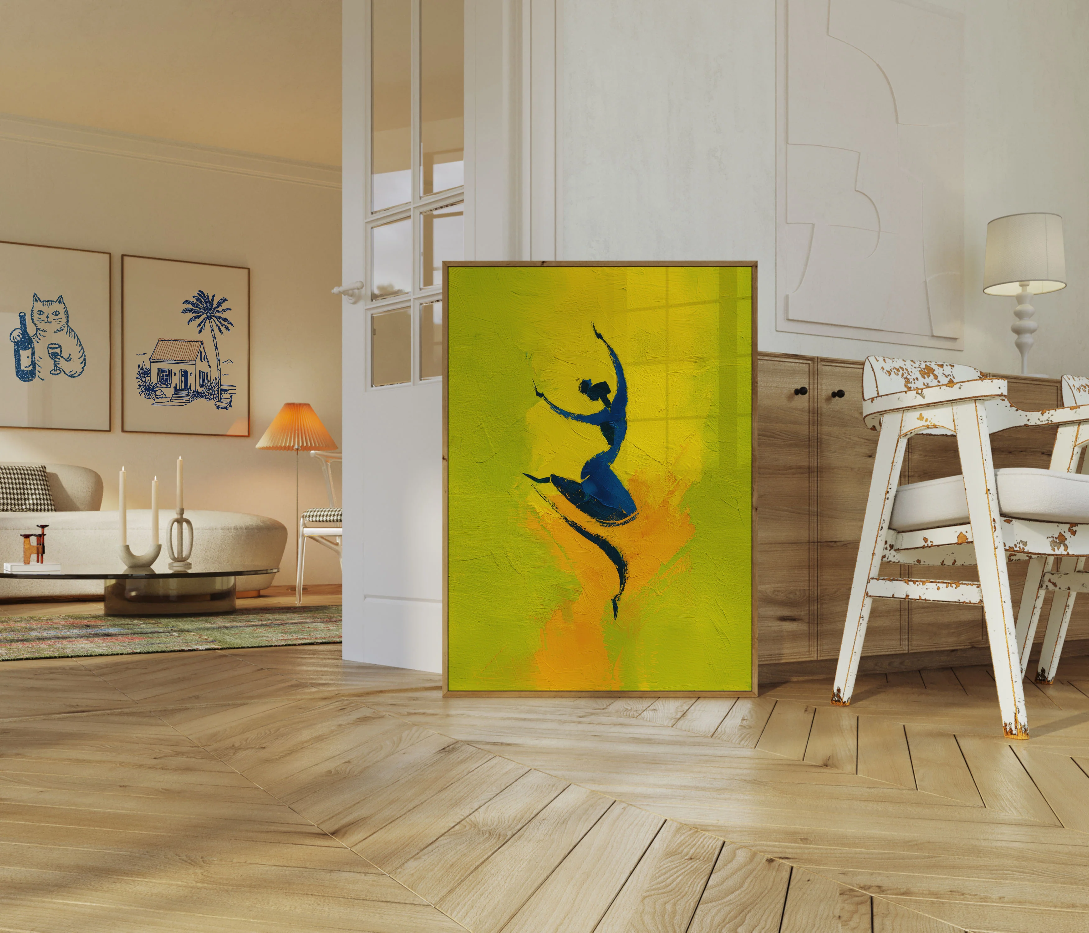 Dynamic Blue Dance Poster - Image 5