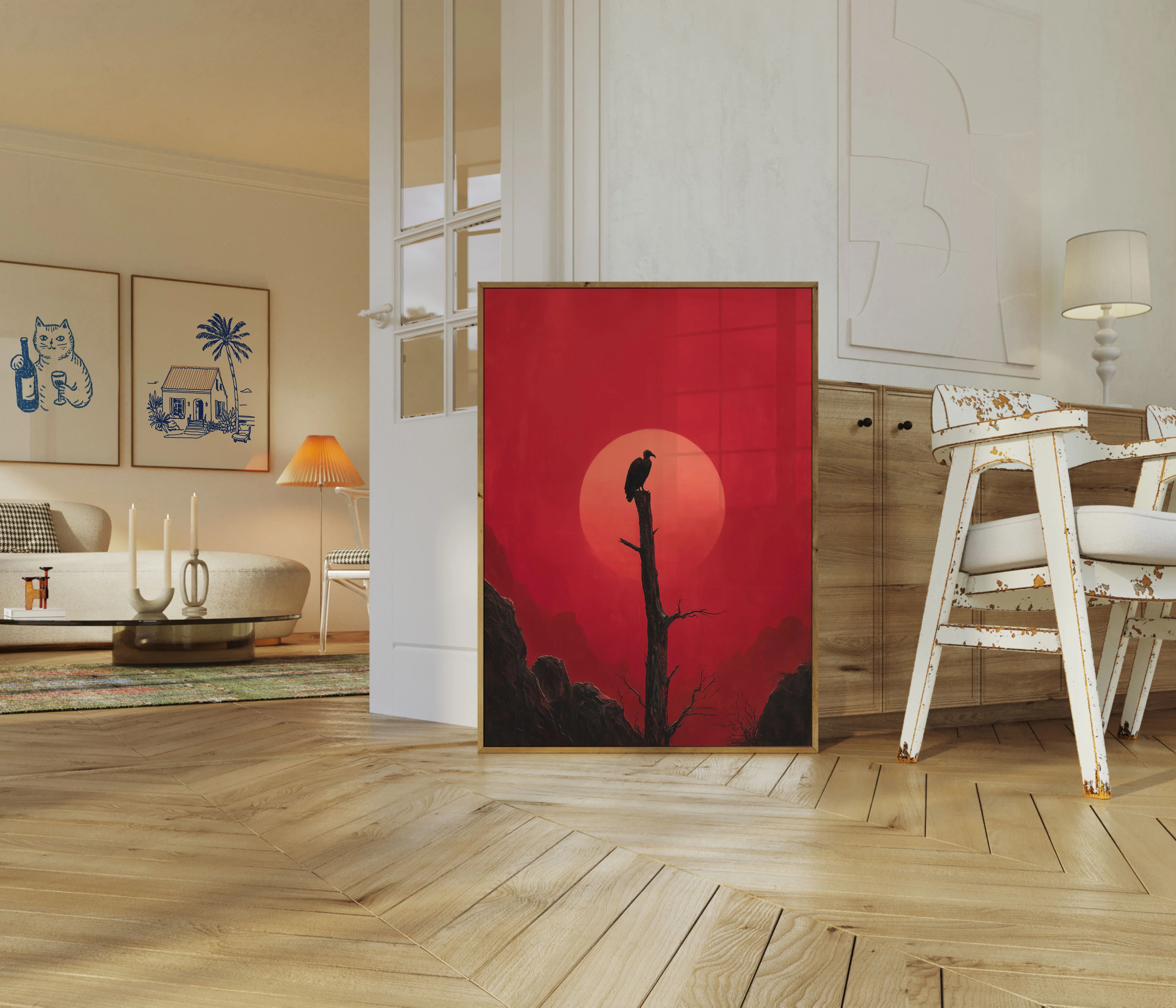 Eagle Perched at Sunset Poster - Image 5