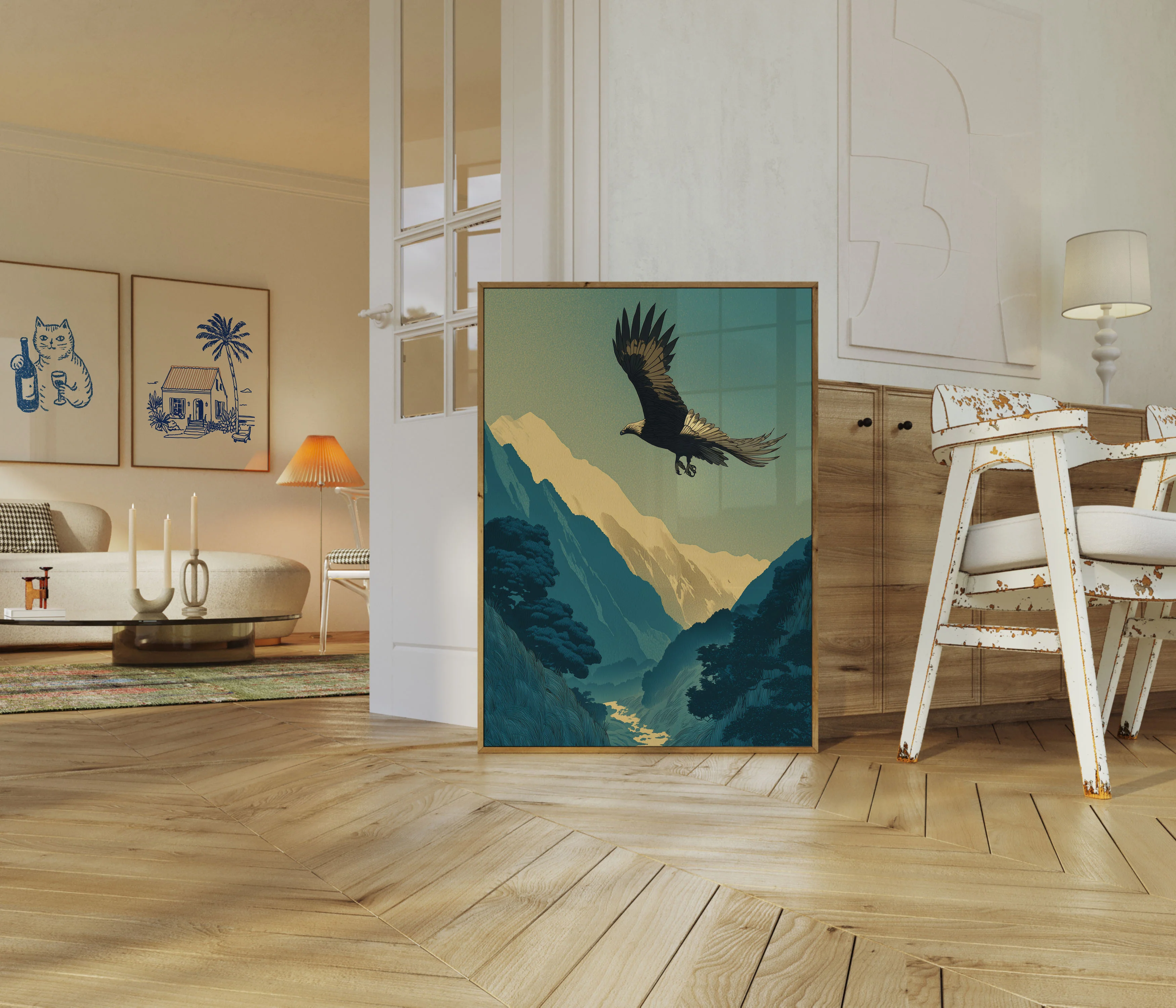 Eagle Soaring Mountain Valley Poster - Image 5