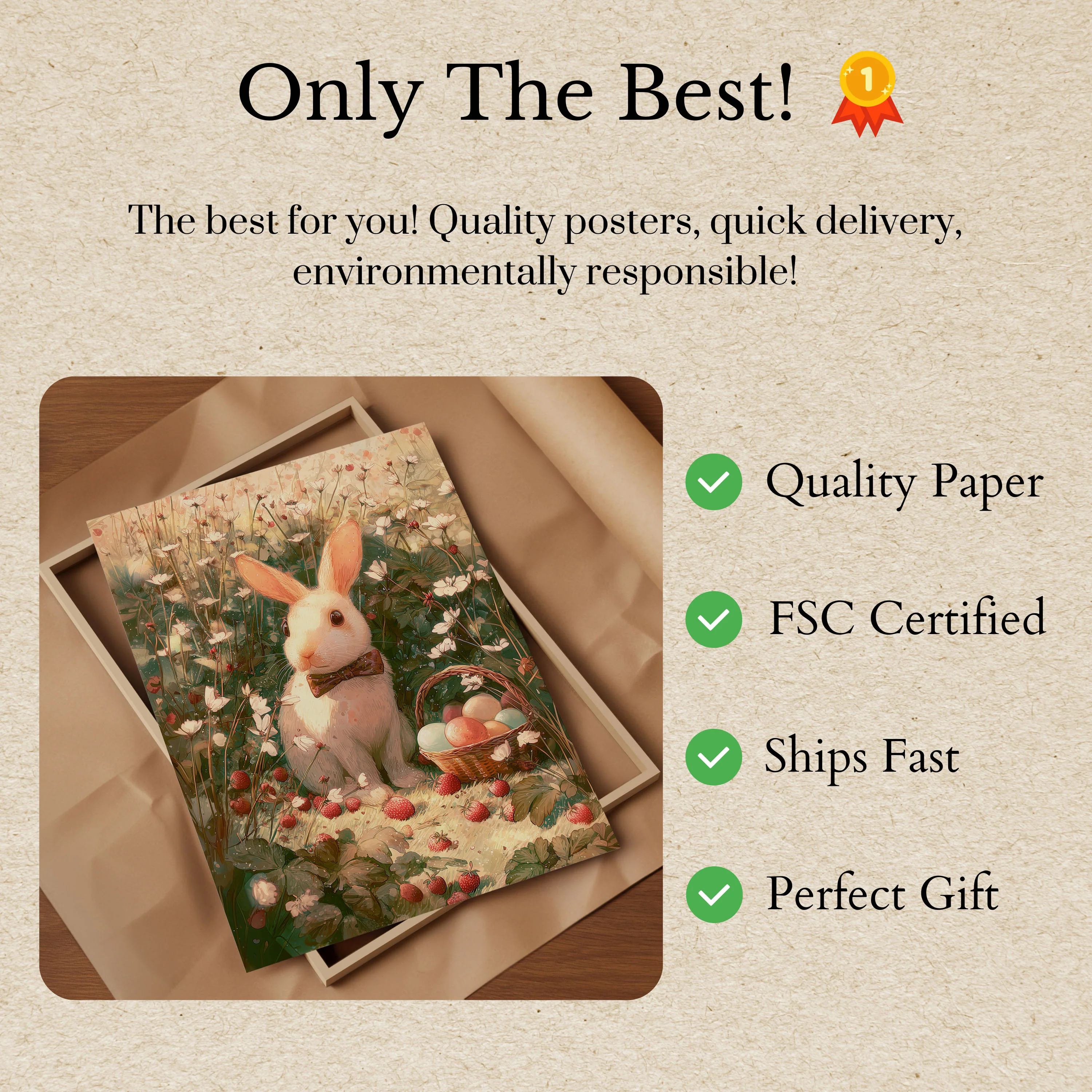 Easter Bunny Garden Poster - Image 3